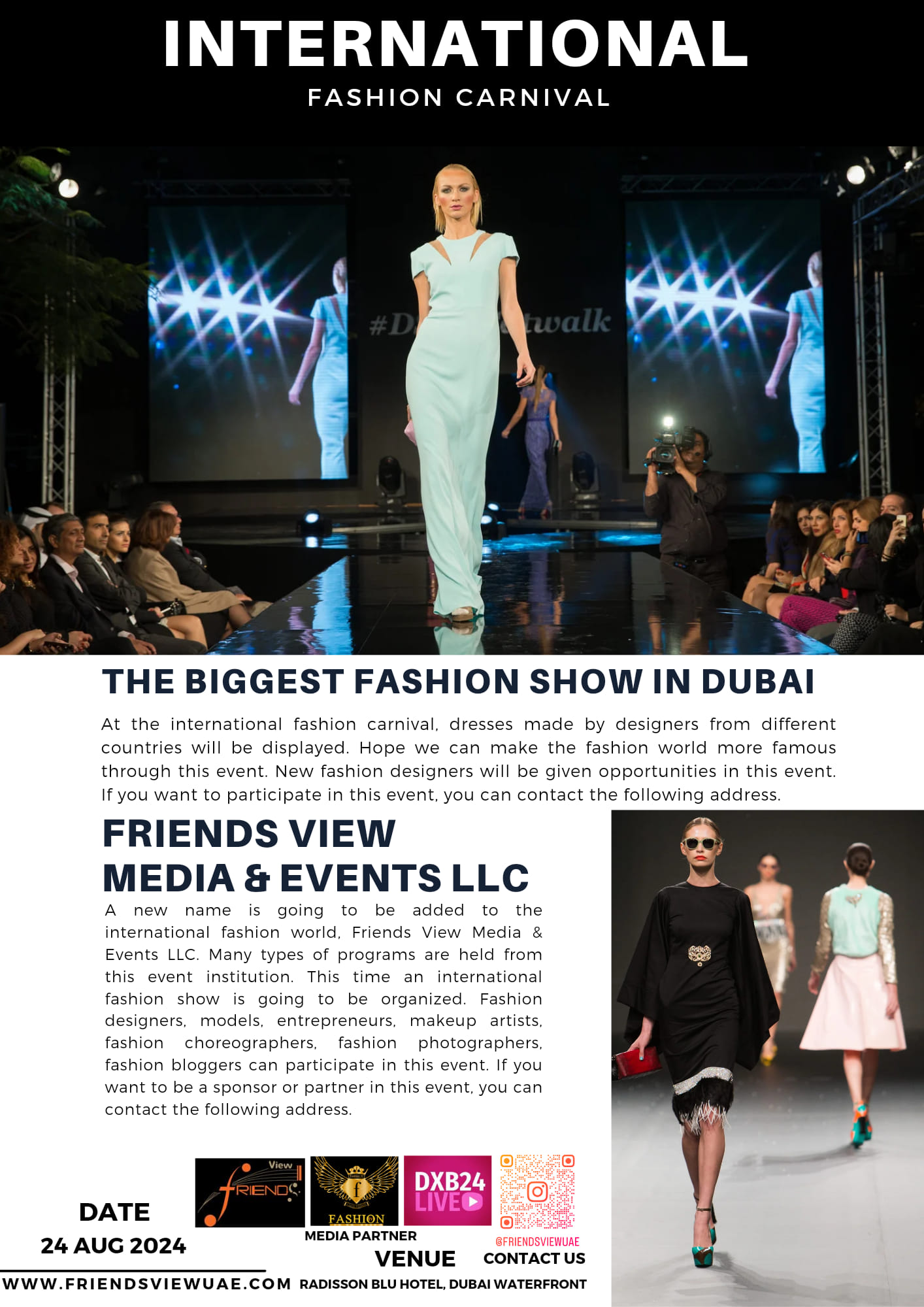 FRIENDS - The Biggest Fashion Show in Dubai. INTERNATIONAL FASHION ...