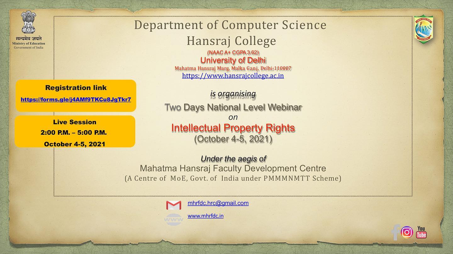 The Department of... - Hansraj College - University of Delhi