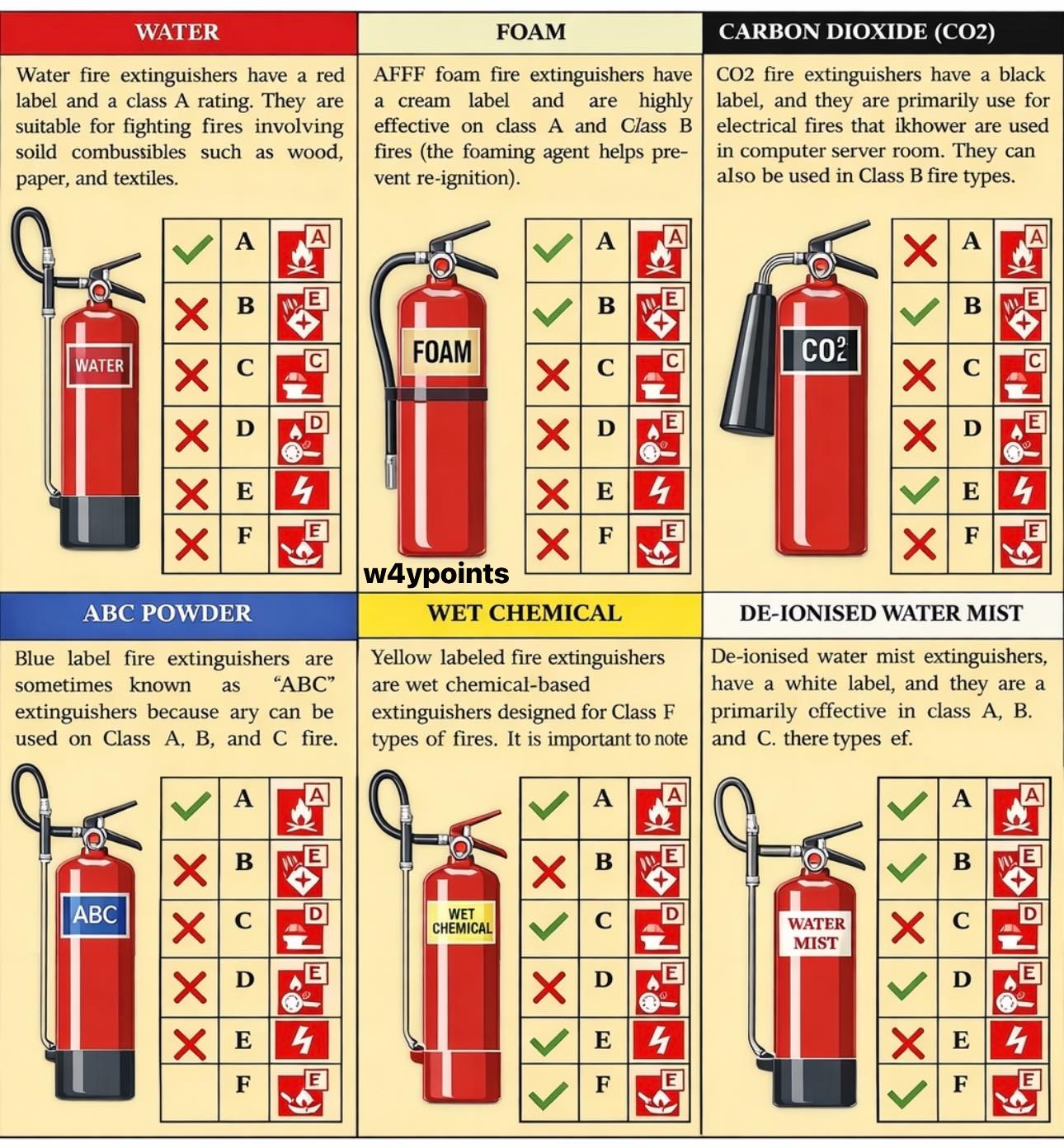 W4yp0ints - SIX TYPES OF FIRE EXTINGUISHER Basic Things To Know The ...