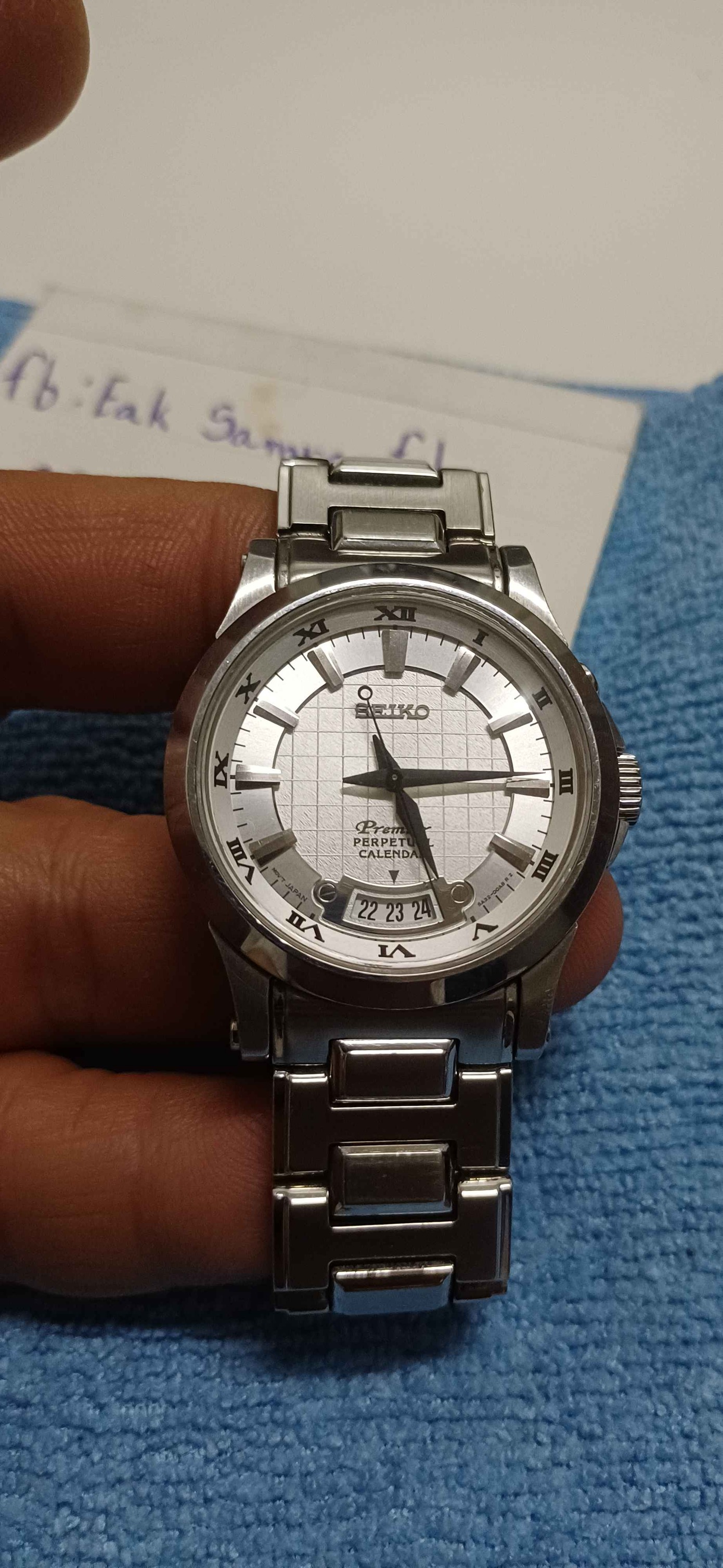 seiko Premier perpetual calender 6a32-00a0 ขาย 2500 บาท ขนาด 39 มิ 