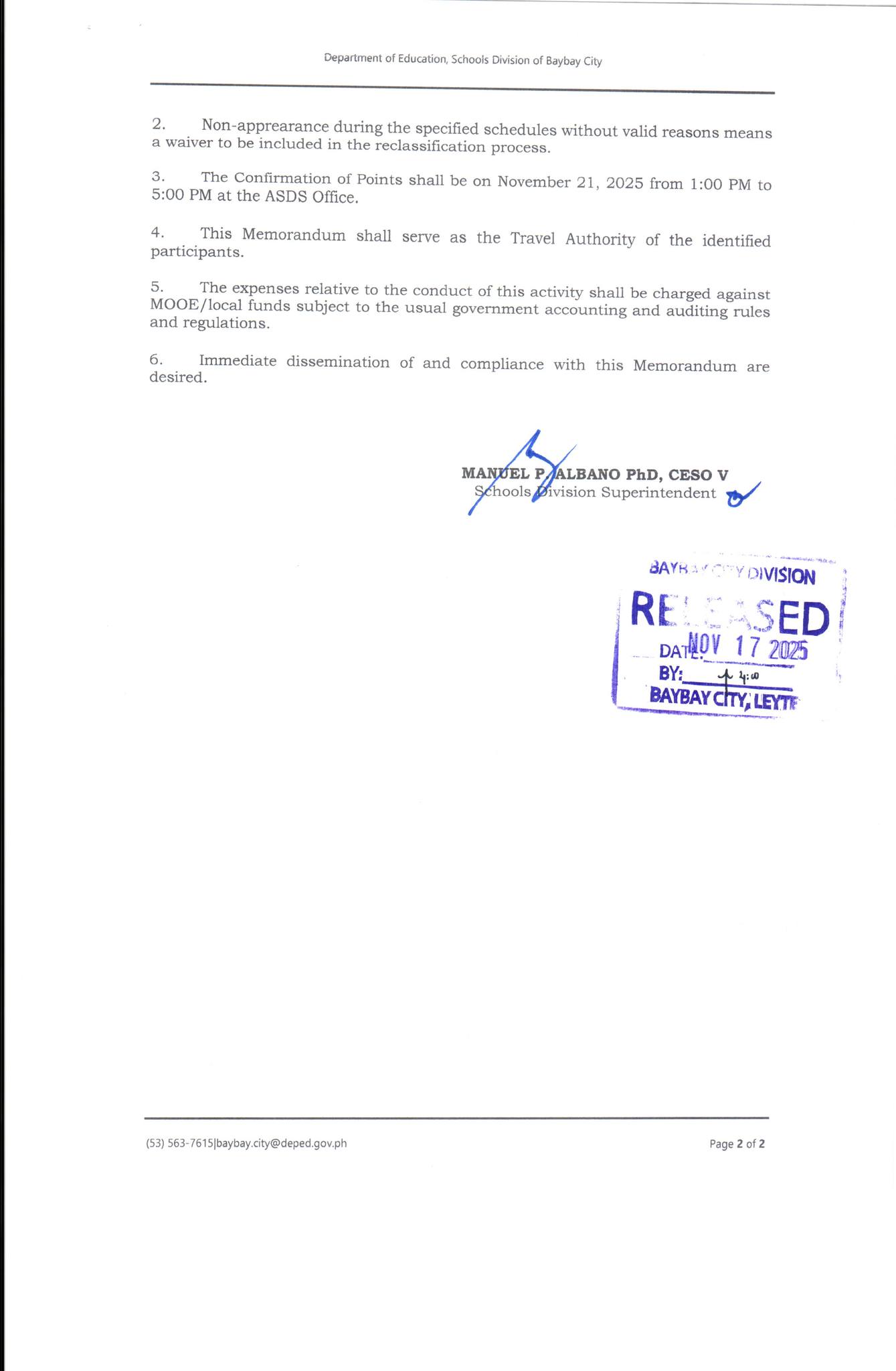 Recs Senag - DM NO 690, S. 2025 PARTICIPANTS TO THE... | Facebook