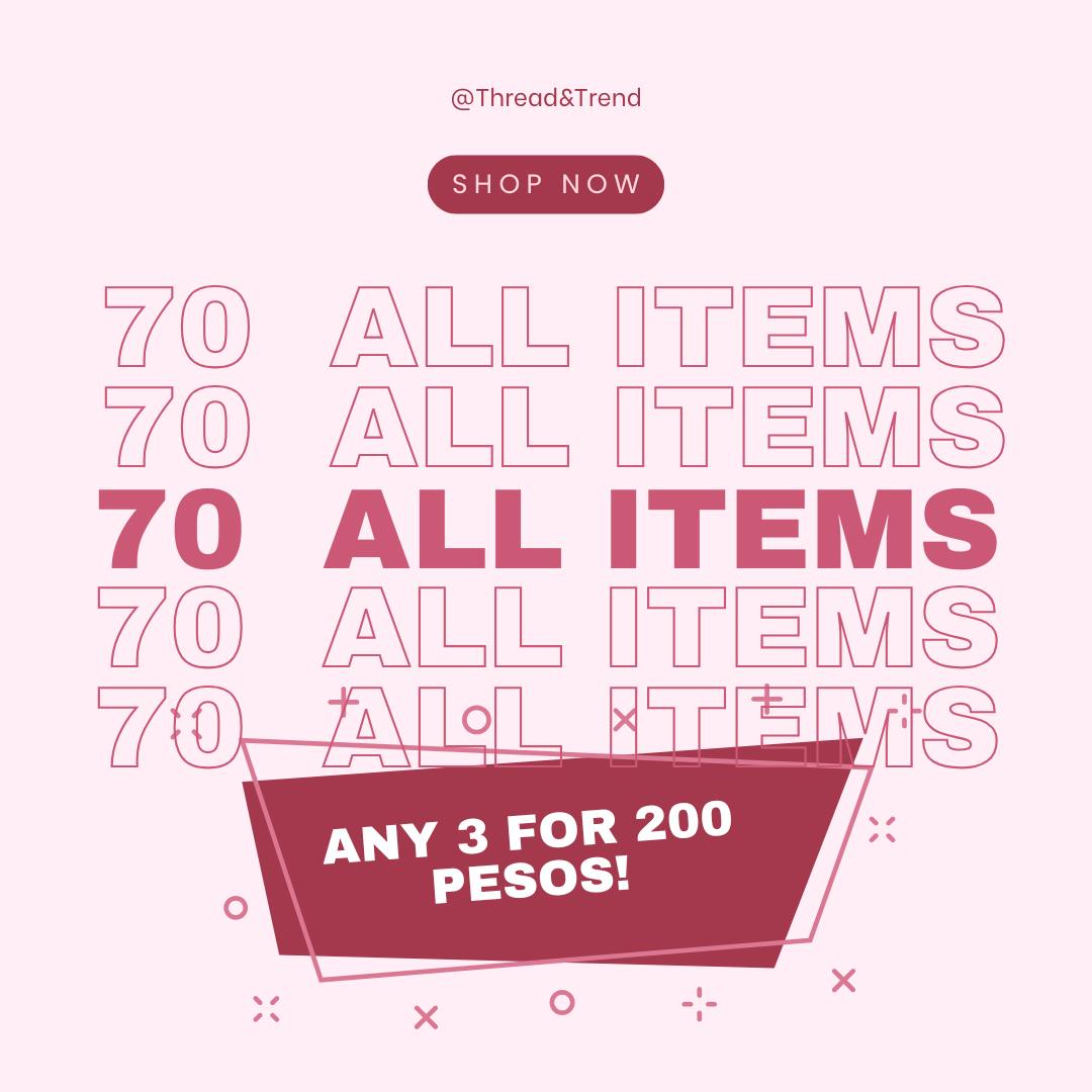 Thread & Trend - REPRICE SALE 🌸‼️ 100 𝑨𝒍𝒍 𝑰𝒕𝒆𝒎𝒔 🎀 100 𝑨𝒍𝒍... | Facebook