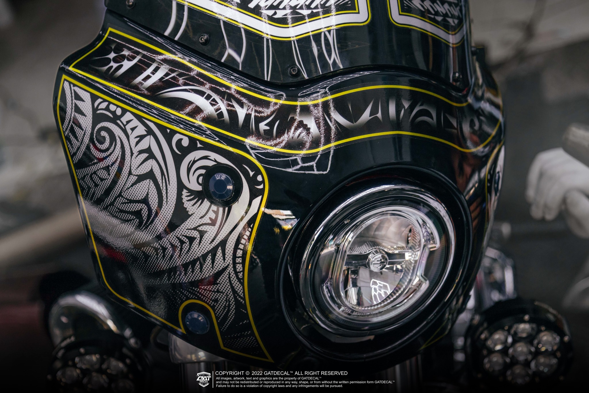 Harley-Davidson Low Ride style Maori 🔥 #GATDECAL #harleydavidson