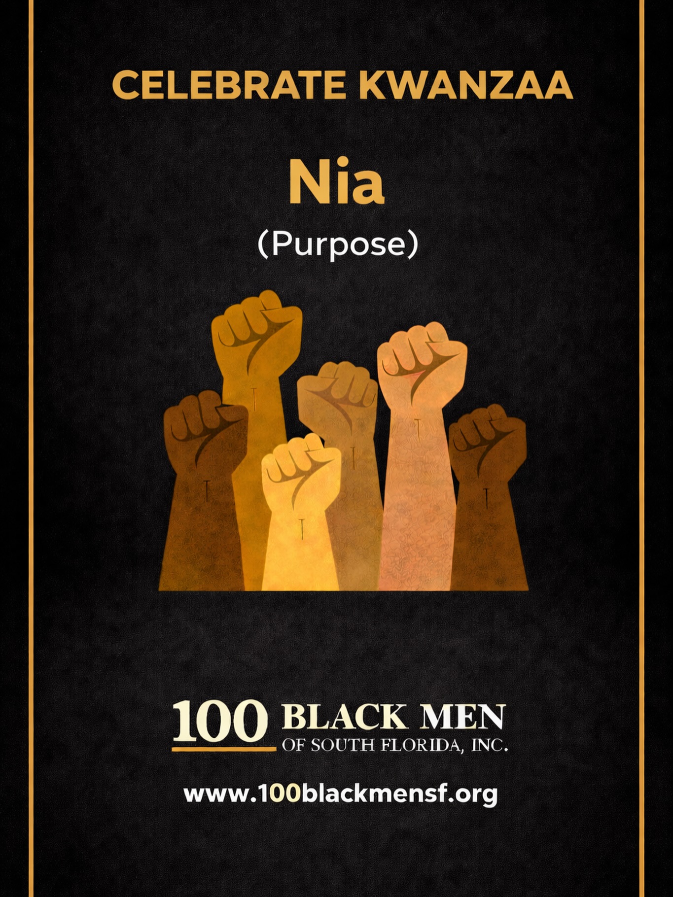 Celebrate Kwanzaa Nia... - 100 Black Men of South Florida | Facebook