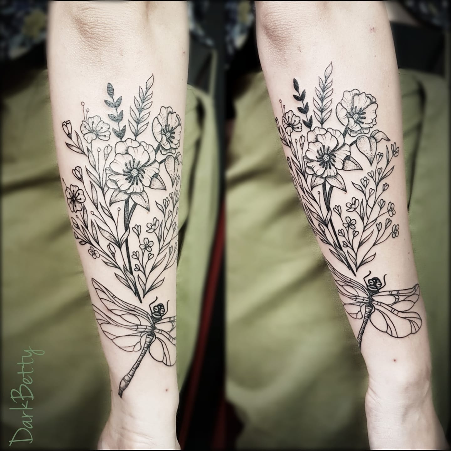 Tatouage Bouquet De Fleur Sauvage