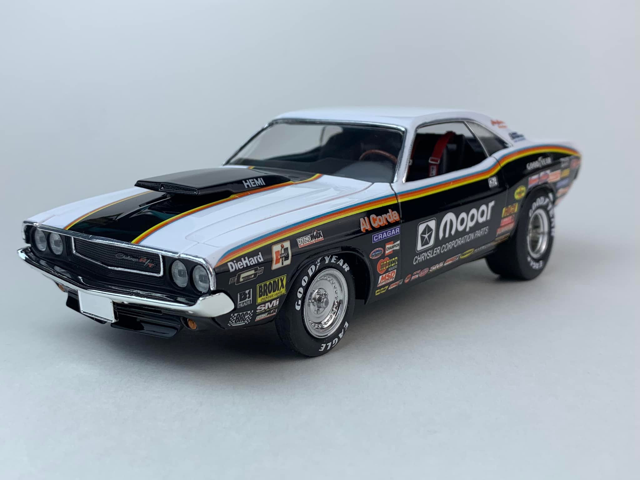 Modified Revell 70 Challenger model car
