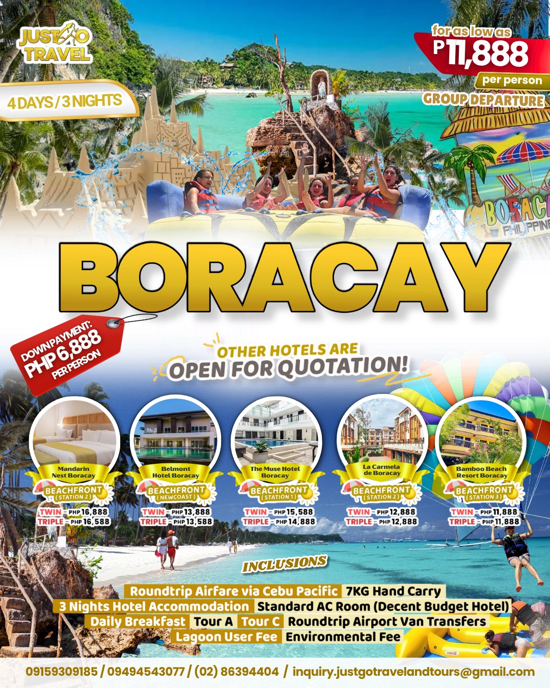 🌅 Dreamy Boracay, here we come!... - JustGo Travel and Tours | Facebook