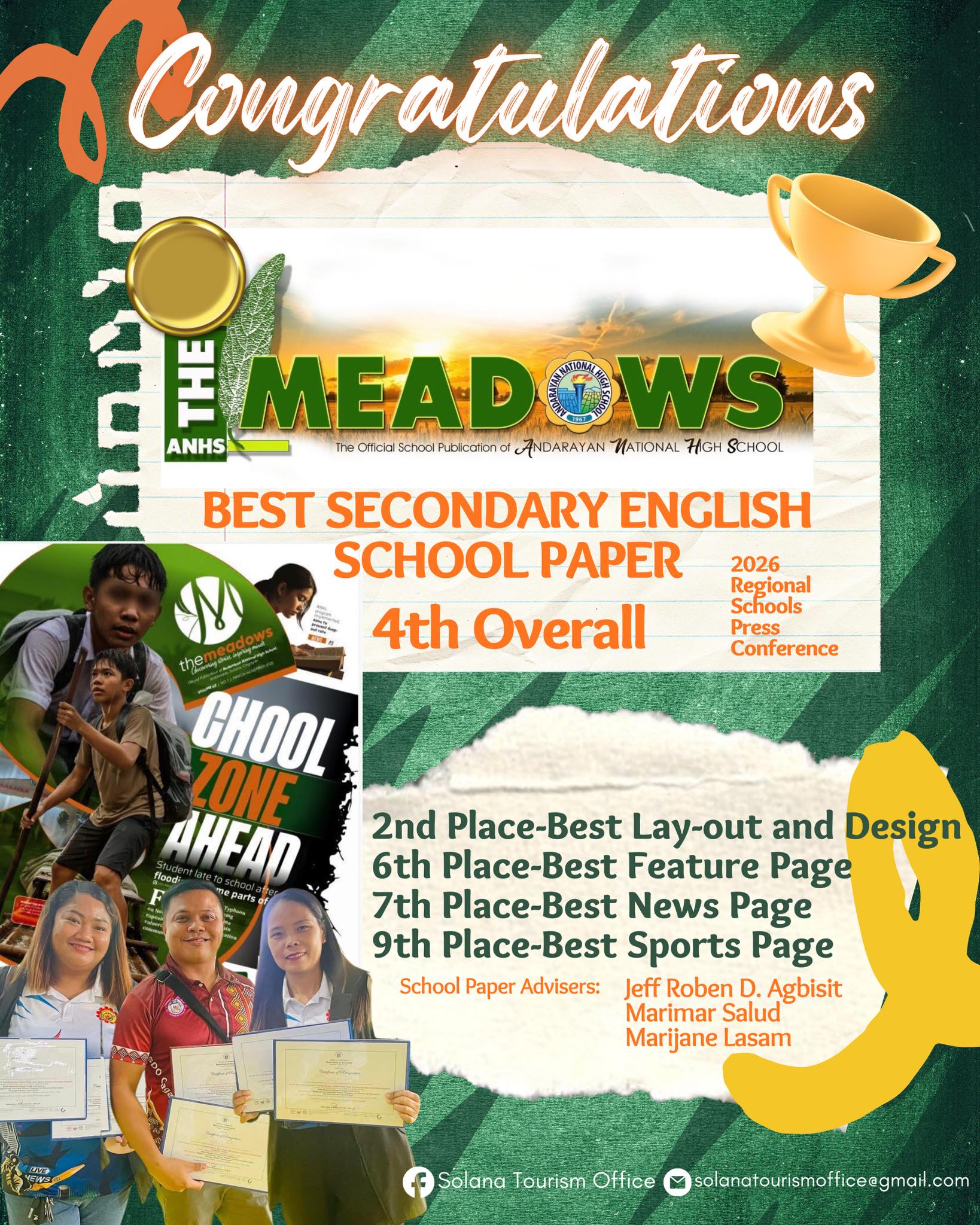 Solana - Congratulations to Andarayan National High School as The ...