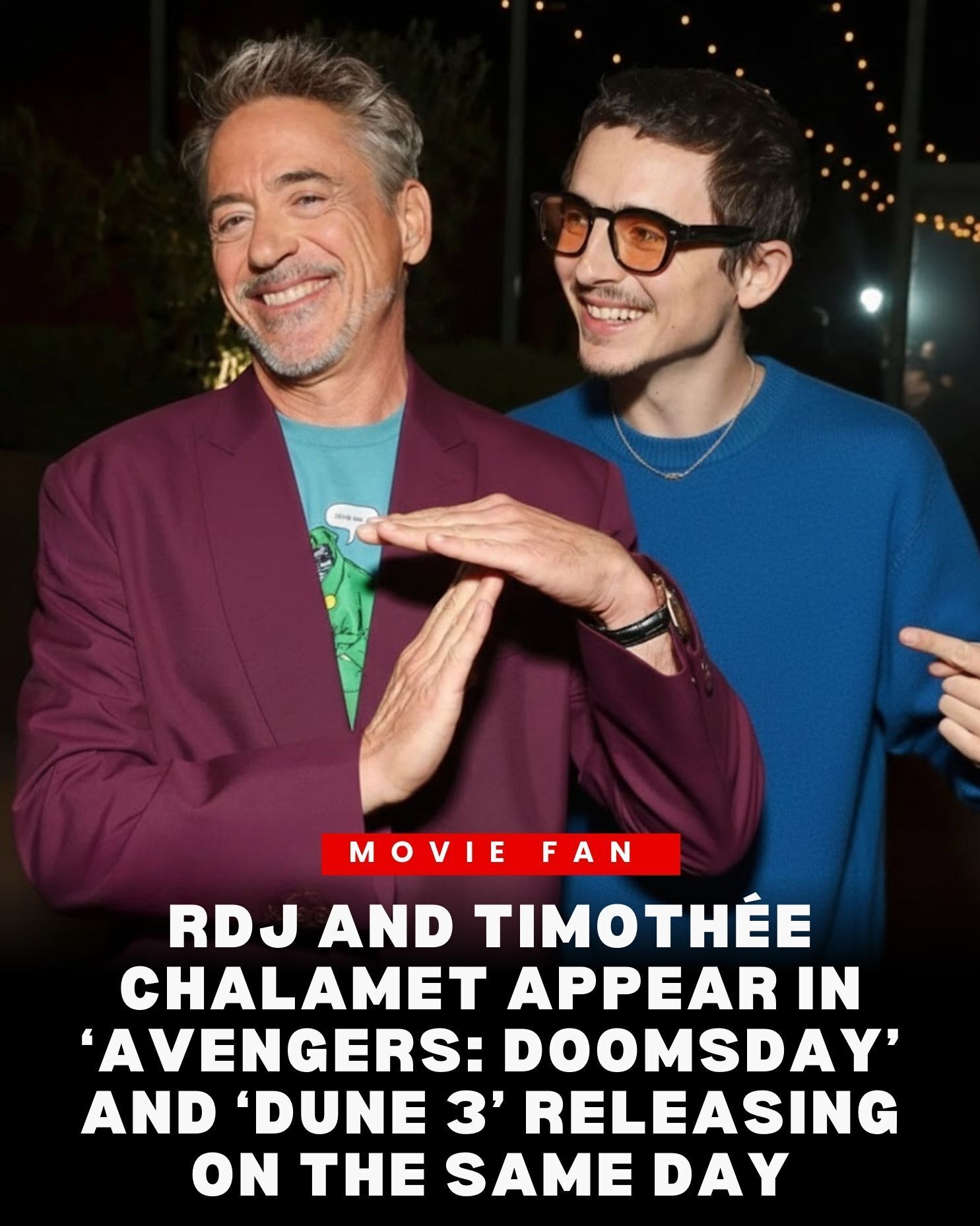 Movie - 🔥 2026: RDJ and Timothée Chalamet Collide on Cinema’s Biggest ...