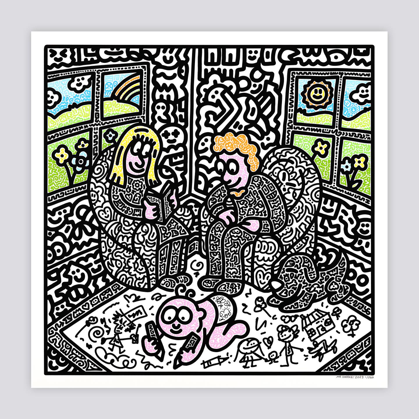 Mr.Doodle Doodle for Ukraine ジクレー アーカイバル Mr.Doodle Doodle for Ukraine ジクレー アーカイバル Mr.Doodle