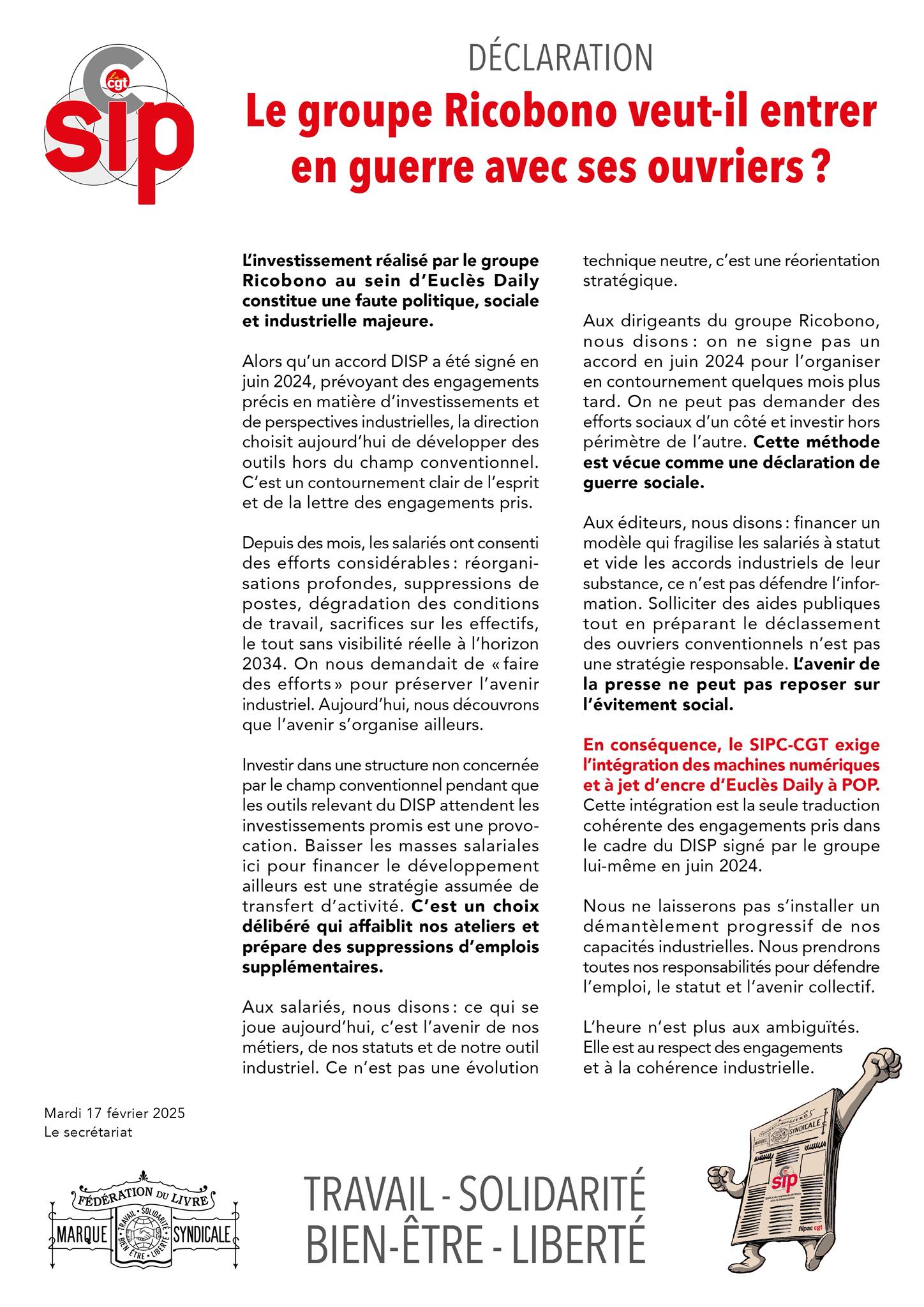 Syndicat des imprimeries de presse et de communication CGT