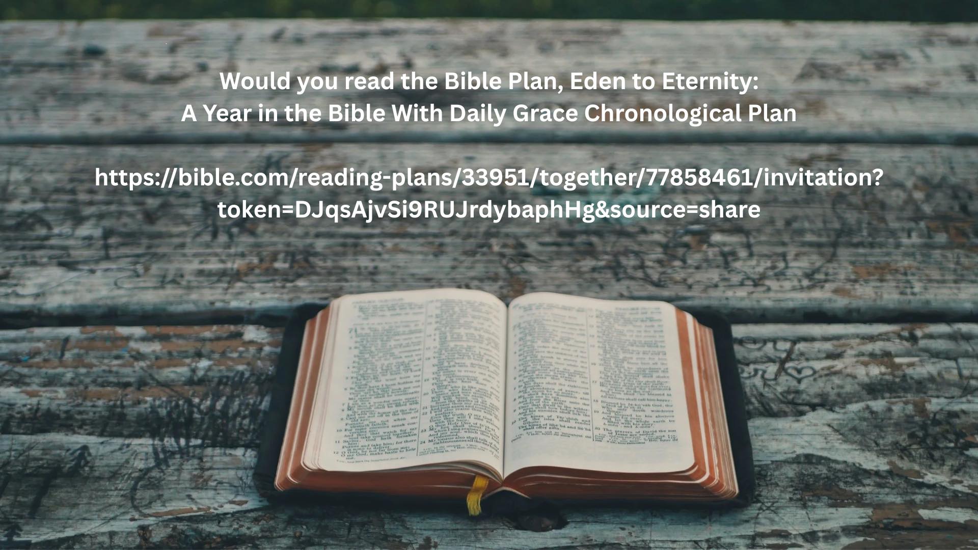 First - Read through the Bible with us in 2026 | Facebook