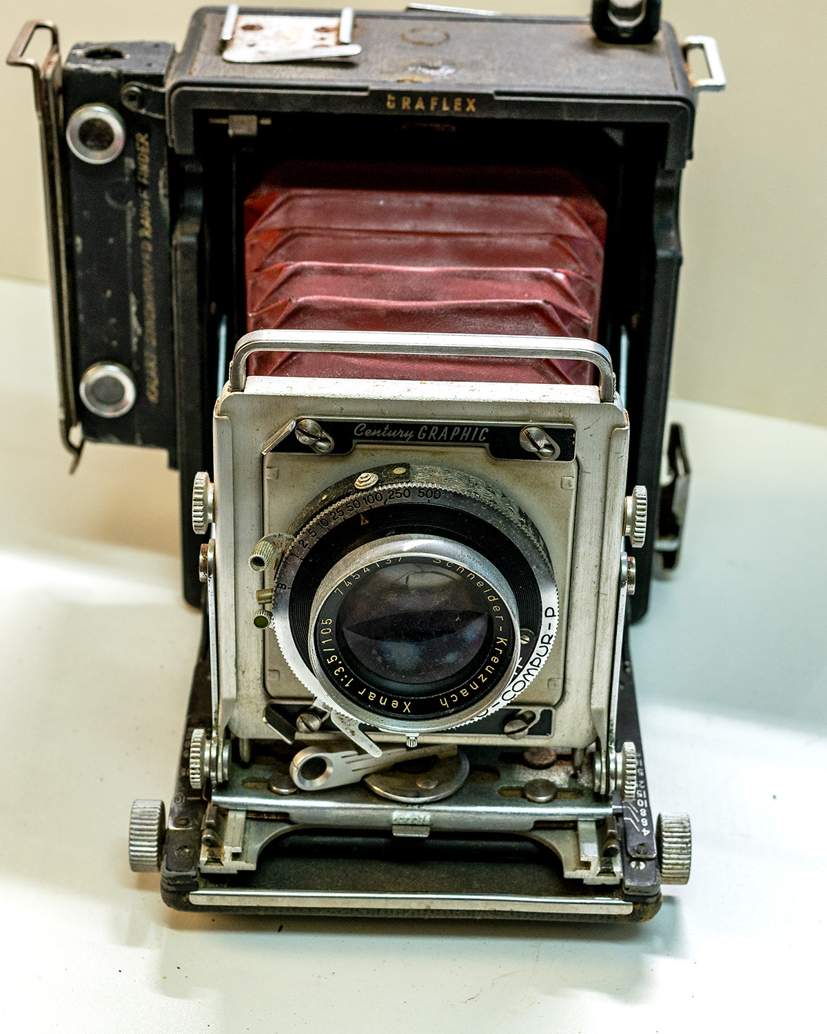 My Speed Graphic 2x3, with Kodak Ektar 101mm f4.5. A favorite in