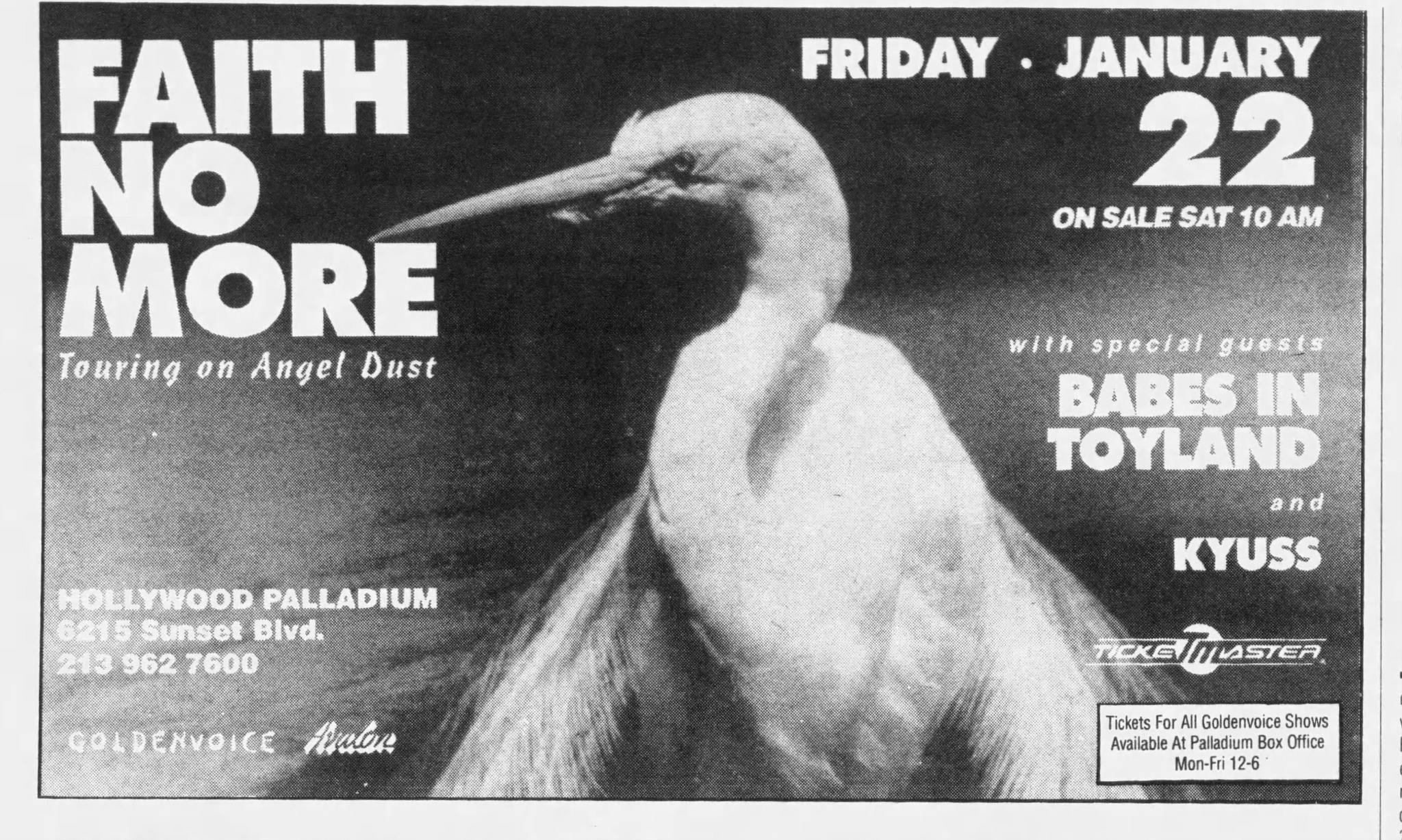 q*e様 90s FAITH NO MORE “Angel Dust” Tour On this date in 1993: The 'Angel Dust' tour brought Faith No More