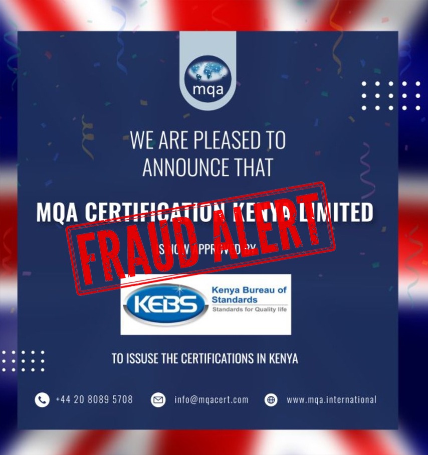 Kenya Bureau Of Standards Logo Stephen Manyara Senior Network