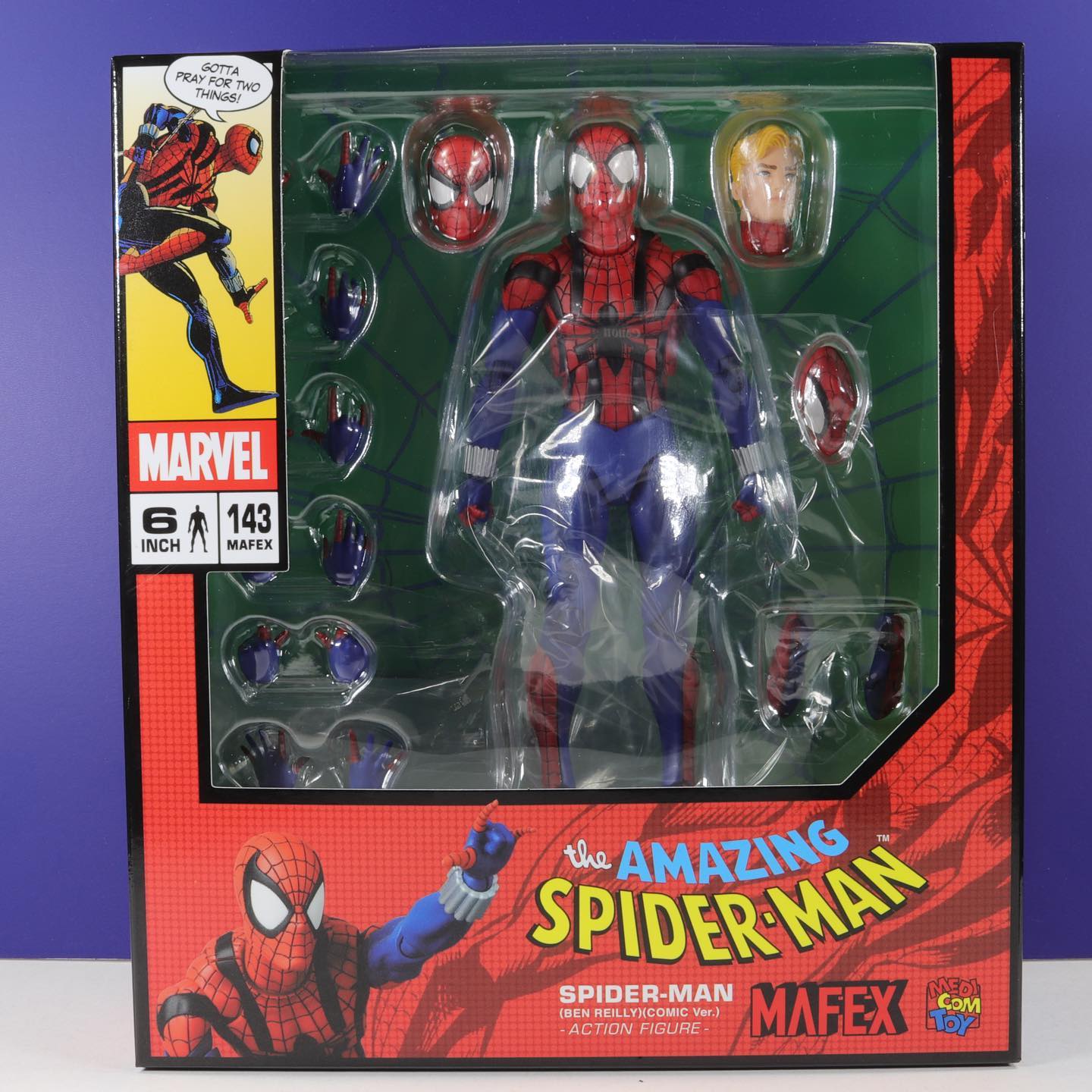Medicom Toy MAFEX No. 143 The Amazing Spider-Man Ben Reilly Comic 