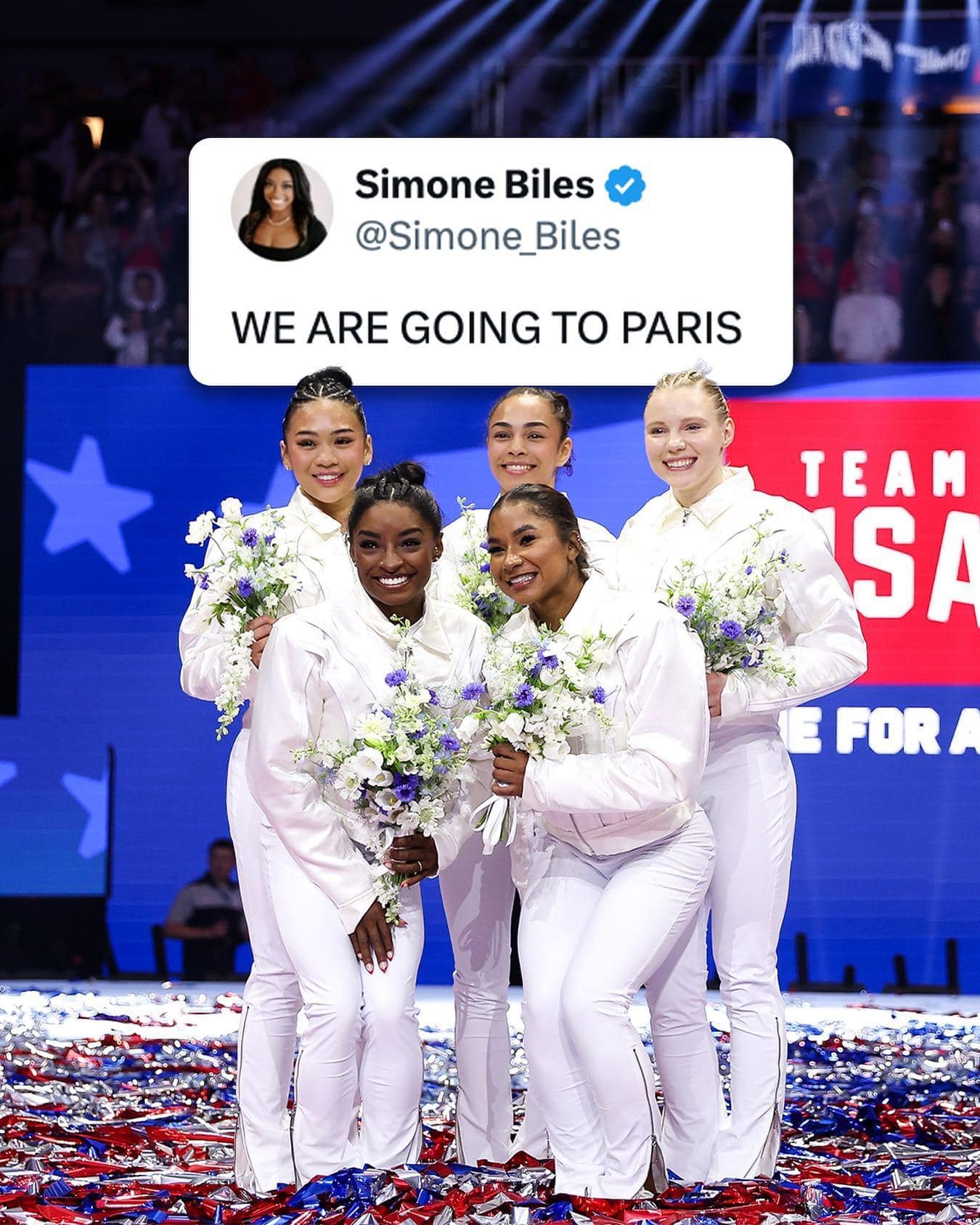 DMV - 🇺🇸 This is your Olympics Team USA ️💙 Simone Biles 👌🏾 Mark your ...
