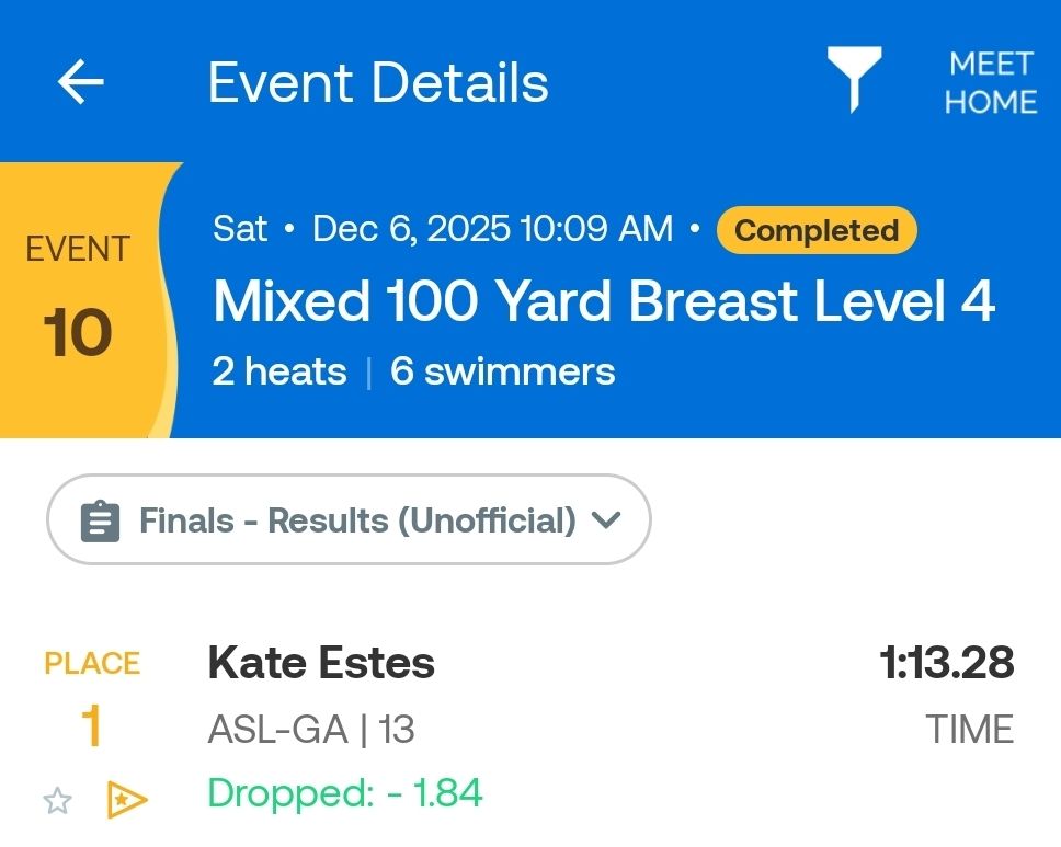 ASL - Shout out to Kate Estes for making her first Senior State cut ...