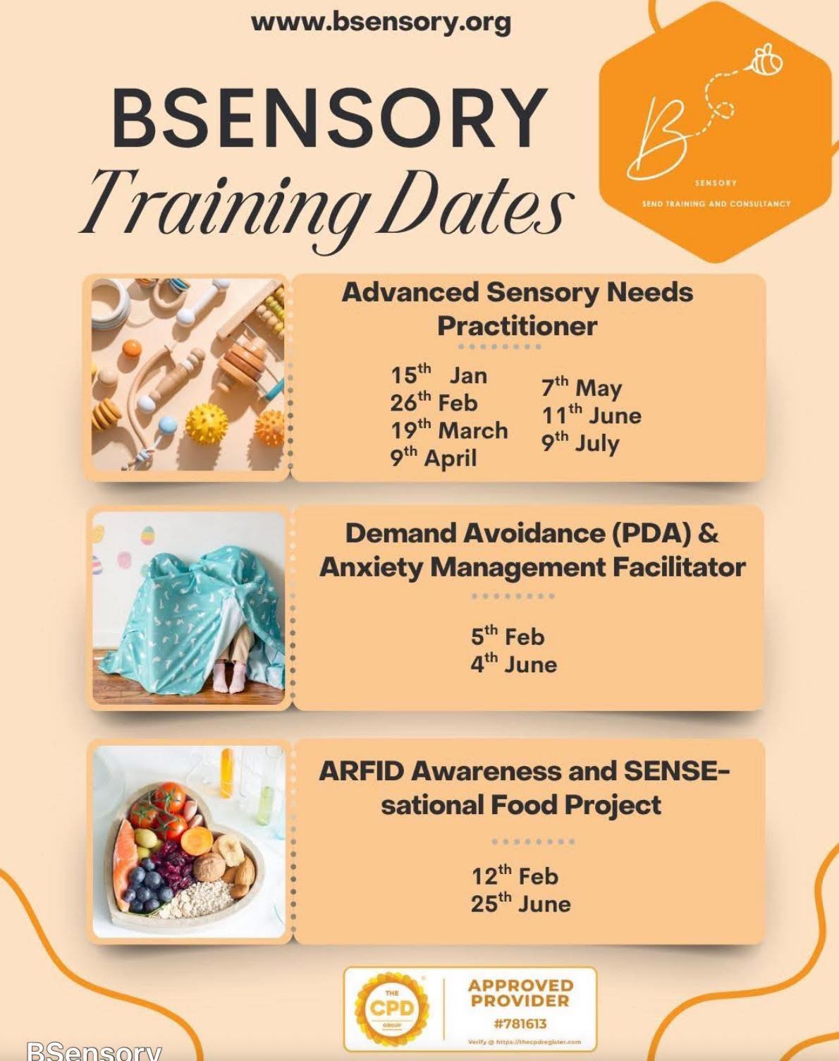 BSensory - 🚨 BSensory 2026 Training Dates Are Now Live! 🚨 Our most in ...