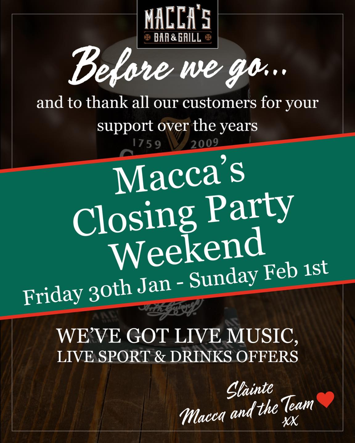 Macca's Bar & Grill | Prestwich