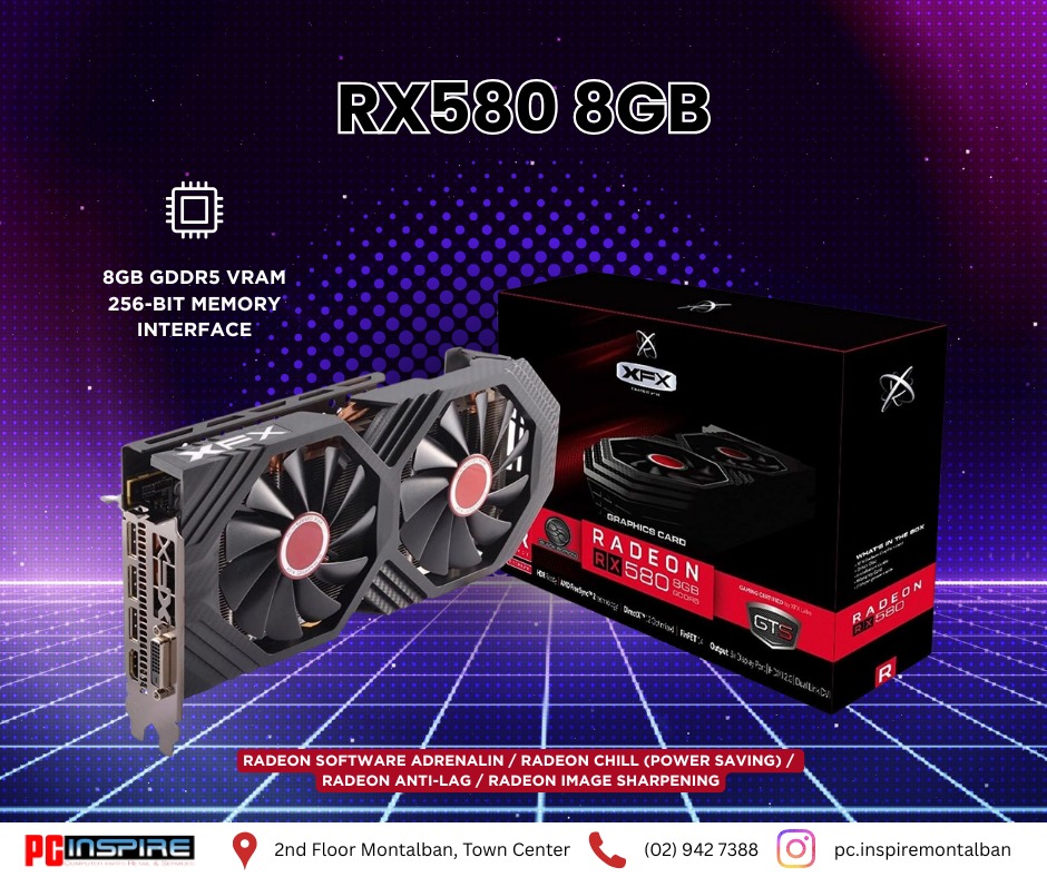 PC - 𝐏𝐨𝐰𝐞𝐫 𝐲𝐨𝐮𝐫 𝐠𝐚𝐦𝐢𝐧𝐠 𝐫𝐢𝐠 𝐰𝐢𝐭𝐡 𝐭𝐡𝐞 𝐑𝐗 𝟓𝟖𝟎 𝟖𝐆𝐁 𝐆𝐫𝐚𝐩𝐡𝐢𝐜𝐬 𝐂𝐚𝐫𝐝, 𝐧𝐨𝐰 ...