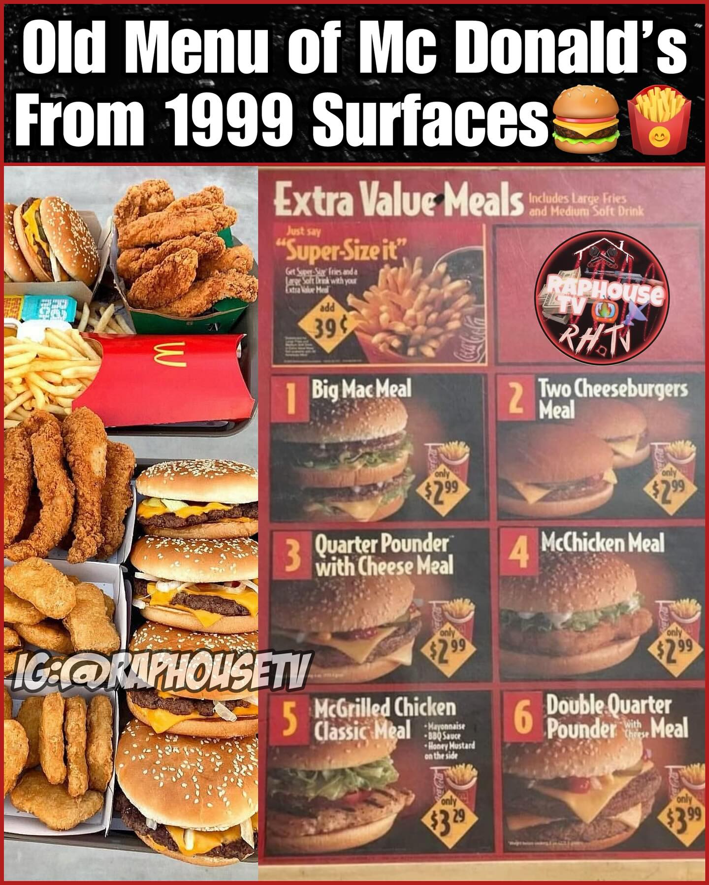 Mcdonalds Menu