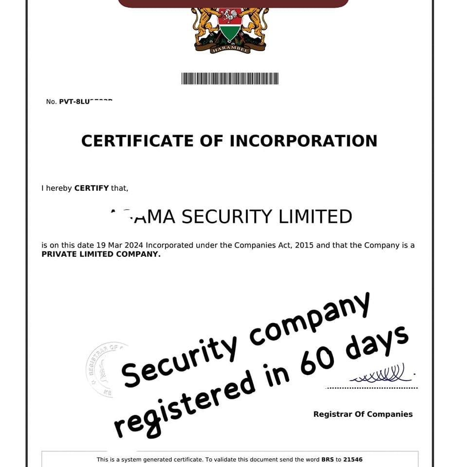 Mreen company registrations | Nairobi