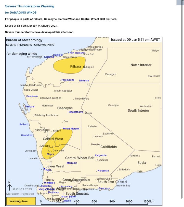 Perth Weather Live - SEVERE THUNDERSTORM WARNING DOES NOT INCLUDE PERTH ...