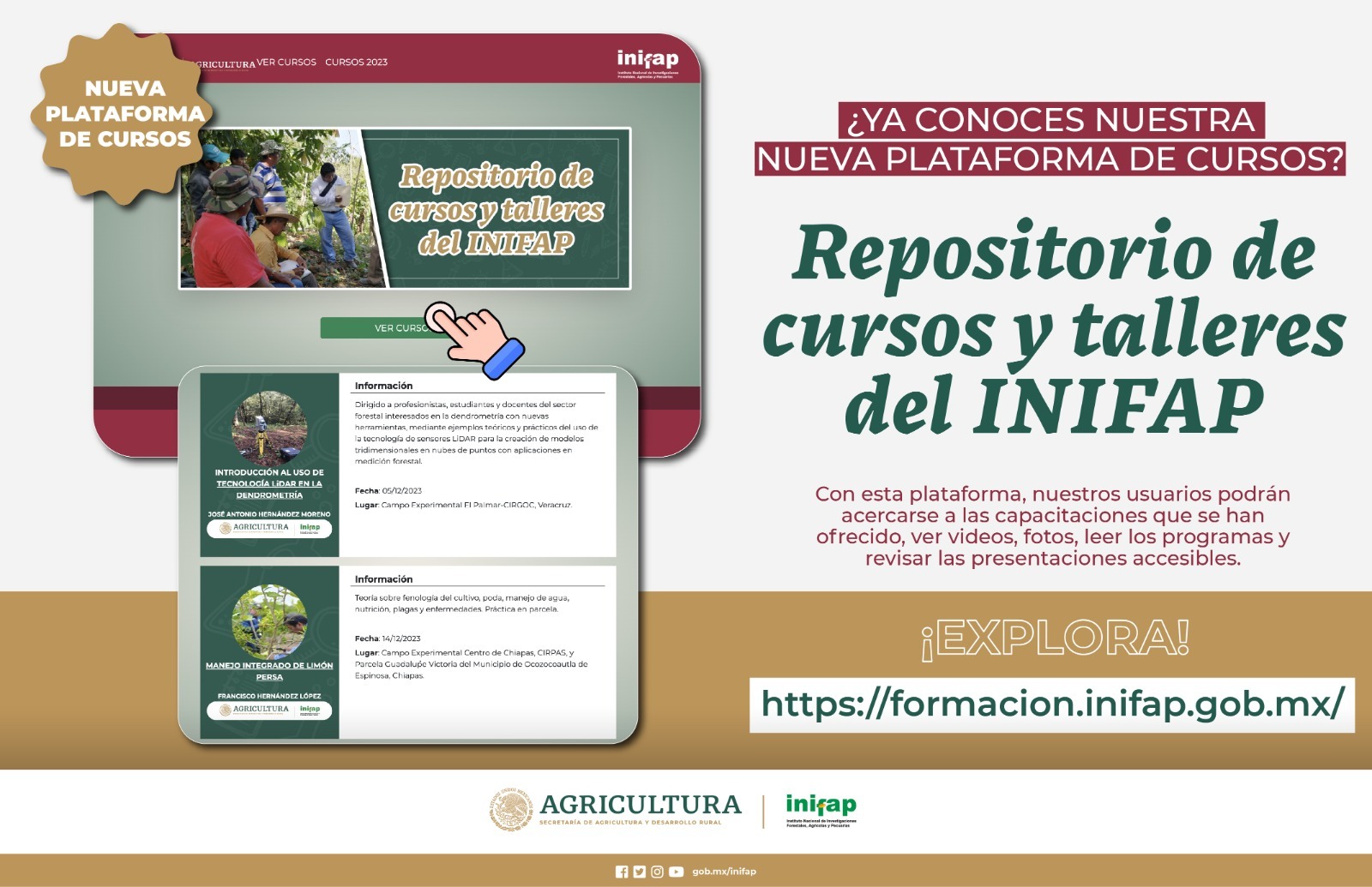 INIFAP - 📚🔗Te invitamos a conocer nuestra nueva plataforma... | Facebook