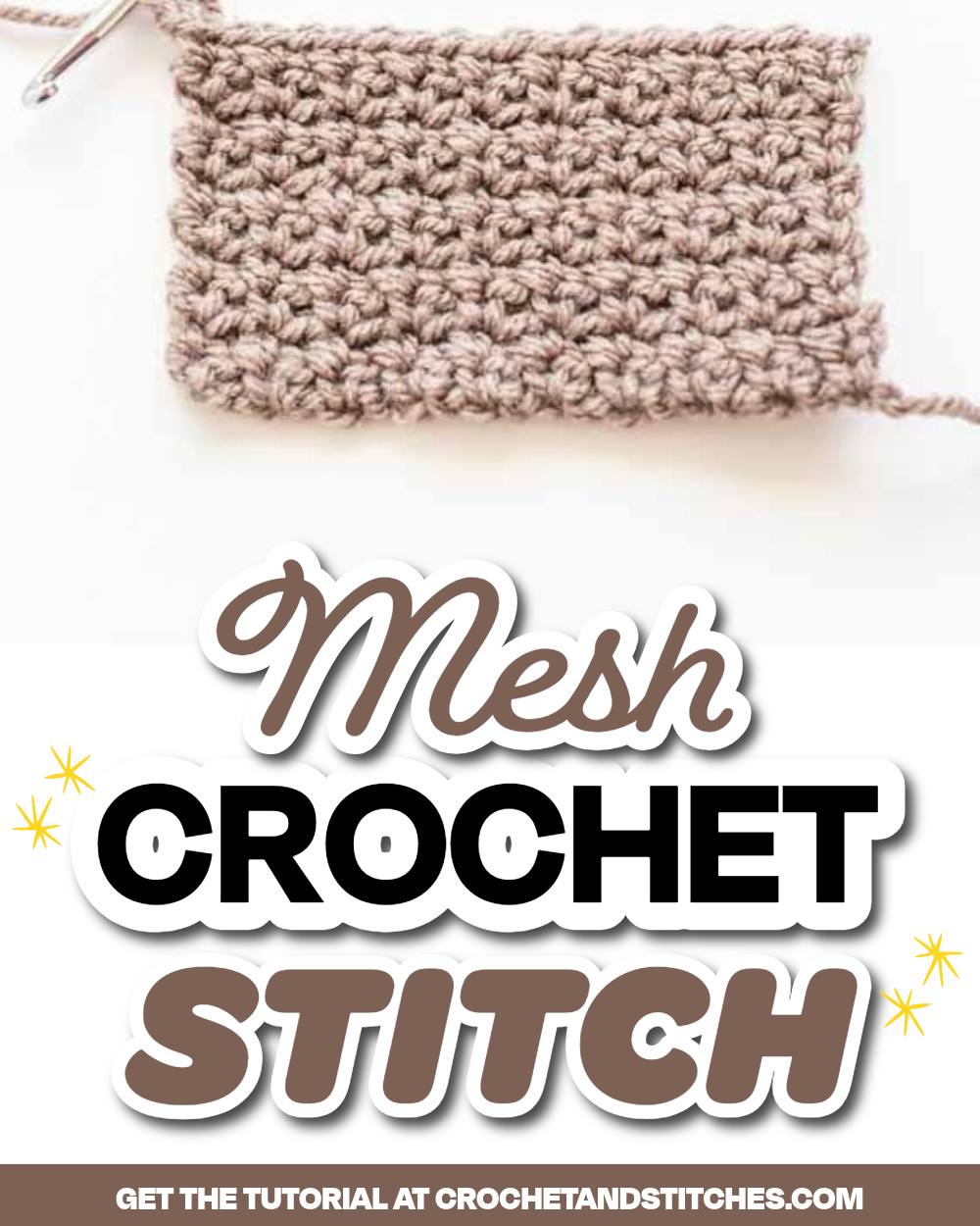 Crochet - ⭐ A great beginner-friendly crochet stitch, the mesh stitch ...