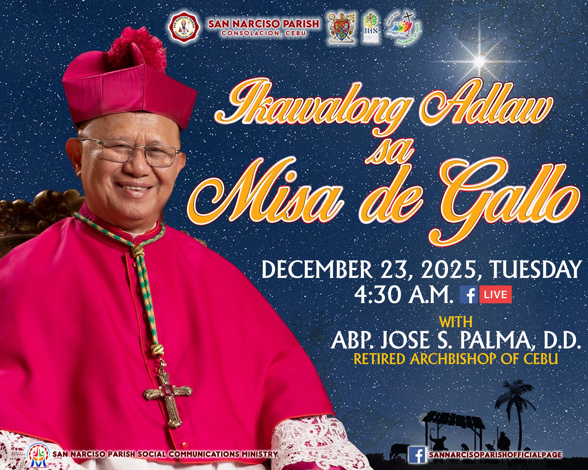 San - 𝐈𝐊𝐀𝐖𝐀𝐋𝐎𝐍𝐆 𝐀𝐃𝐋𝐀𝐖 𝐒𝐀 𝐌𝐈𝐒𝐀 𝐃𝐄 𝐆𝐀𝐋𝐋𝐎 𝐔𝐁𝐀𝐍 𝐍𝐈 𝐑𝐄𝐓. 𝐀𝐁𝐏. 𝐉𝐎𝐒𝐄 𝐒. 𝐏𝐀𝐋𝐌𝐀 ...
