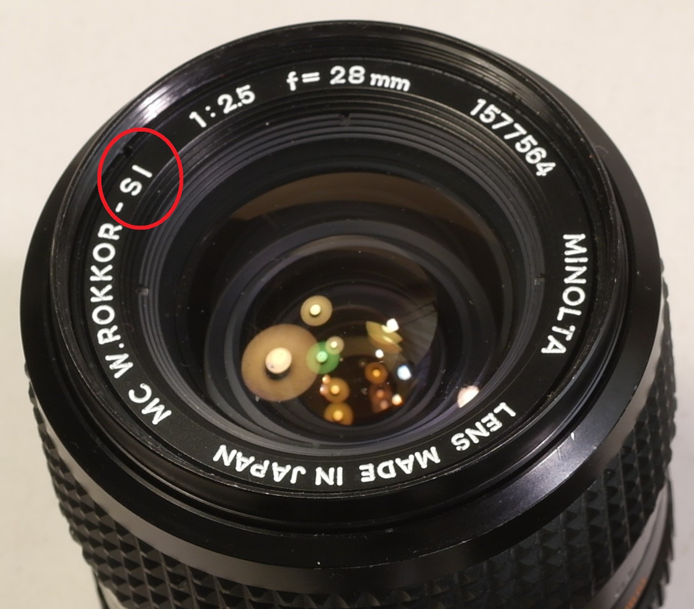 What is the Minolta MC W.Rokkor 1:2.5 f=28mm MC-X version without
