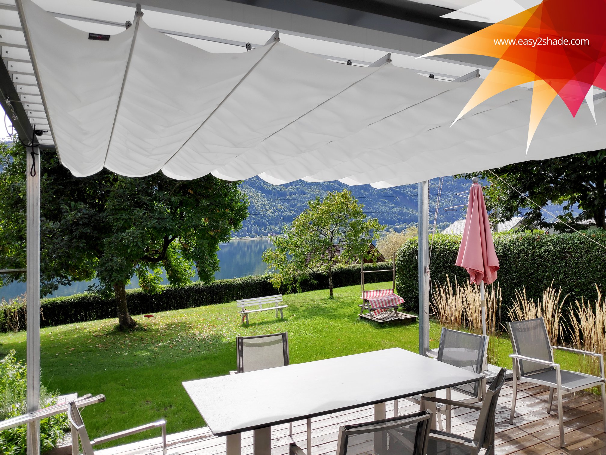 markise bis zum boden Seitenmarkise für Balkon und Terrasse, mit Bodenmontage, Sichtschutz, Sonnenschutz, Seitenrollo 180 x 300 cm, Hellgrau julius-zoellner Schwarz, Oliv, Coyote:Black hanSe Sonnensegel rechteckig, Segeltuch