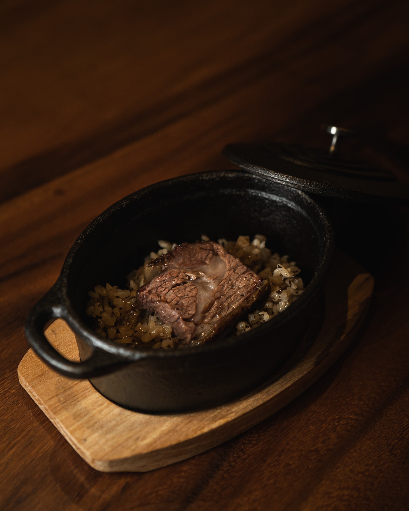 Smoked beef ribs, Truffle rice. -... - The Table by Chef Pam
