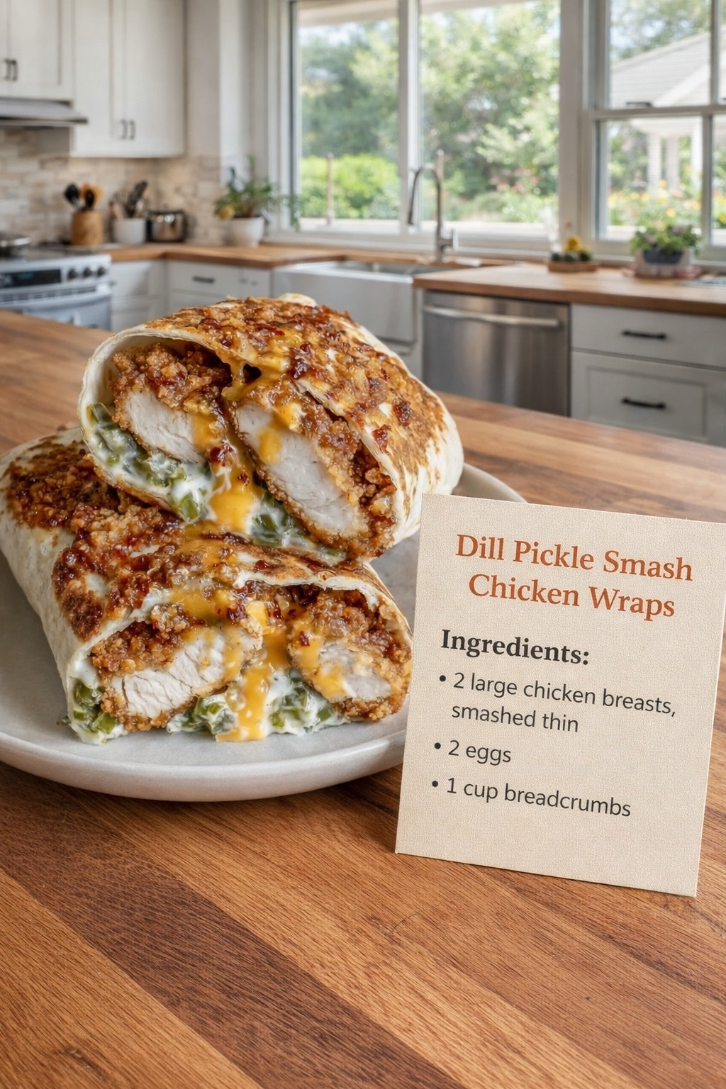 UCK - Dill Pickle Smash Chicken Wraps These crispy smashed chicken ...