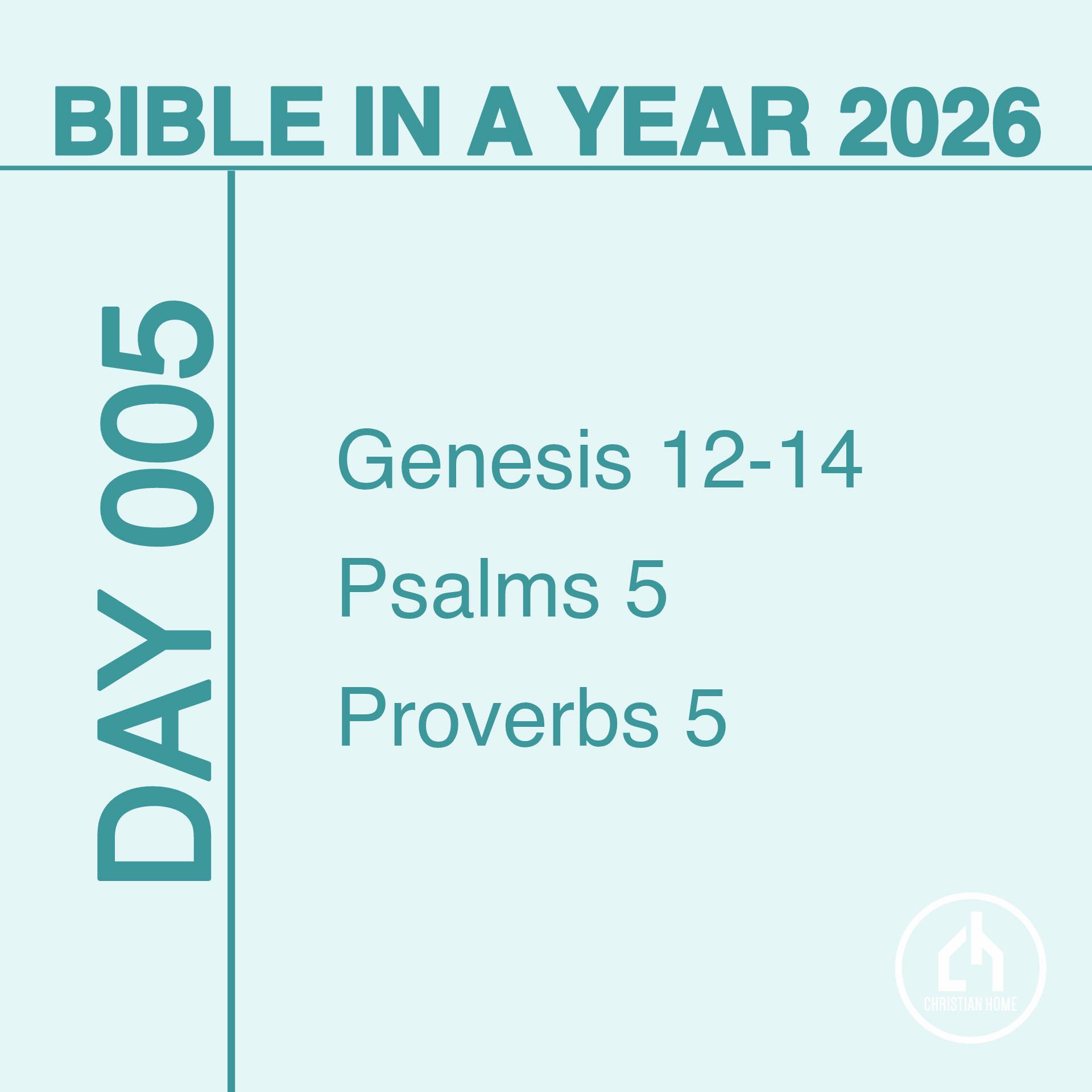 Christian - BIBLE IN A YEAR 2026 Day 5: Ang Tawag ng Diyos at ang ...