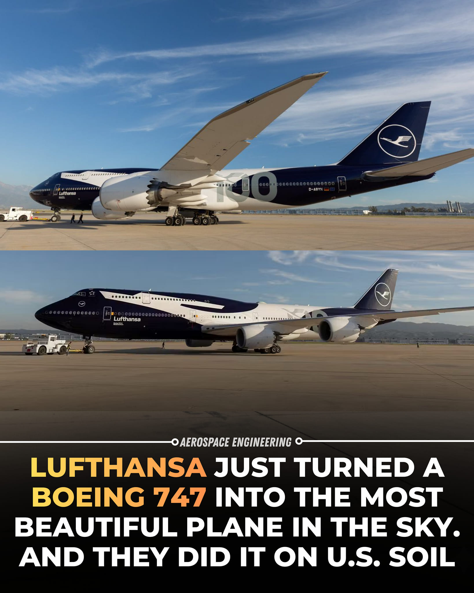 A Lufthansa Boeing 747-8 is the latest iconic aircraft to feature