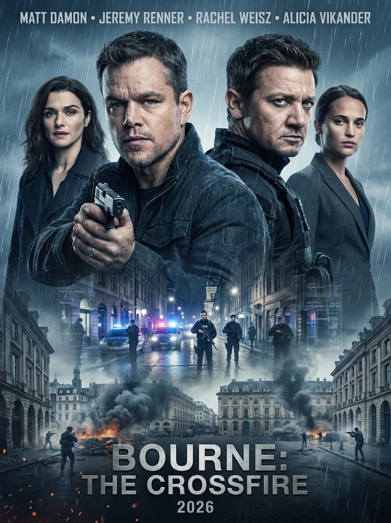 Movie - Bourne: The Crossfire (2026) ⭐ Starring: Jeremy Renner • Rachel ...