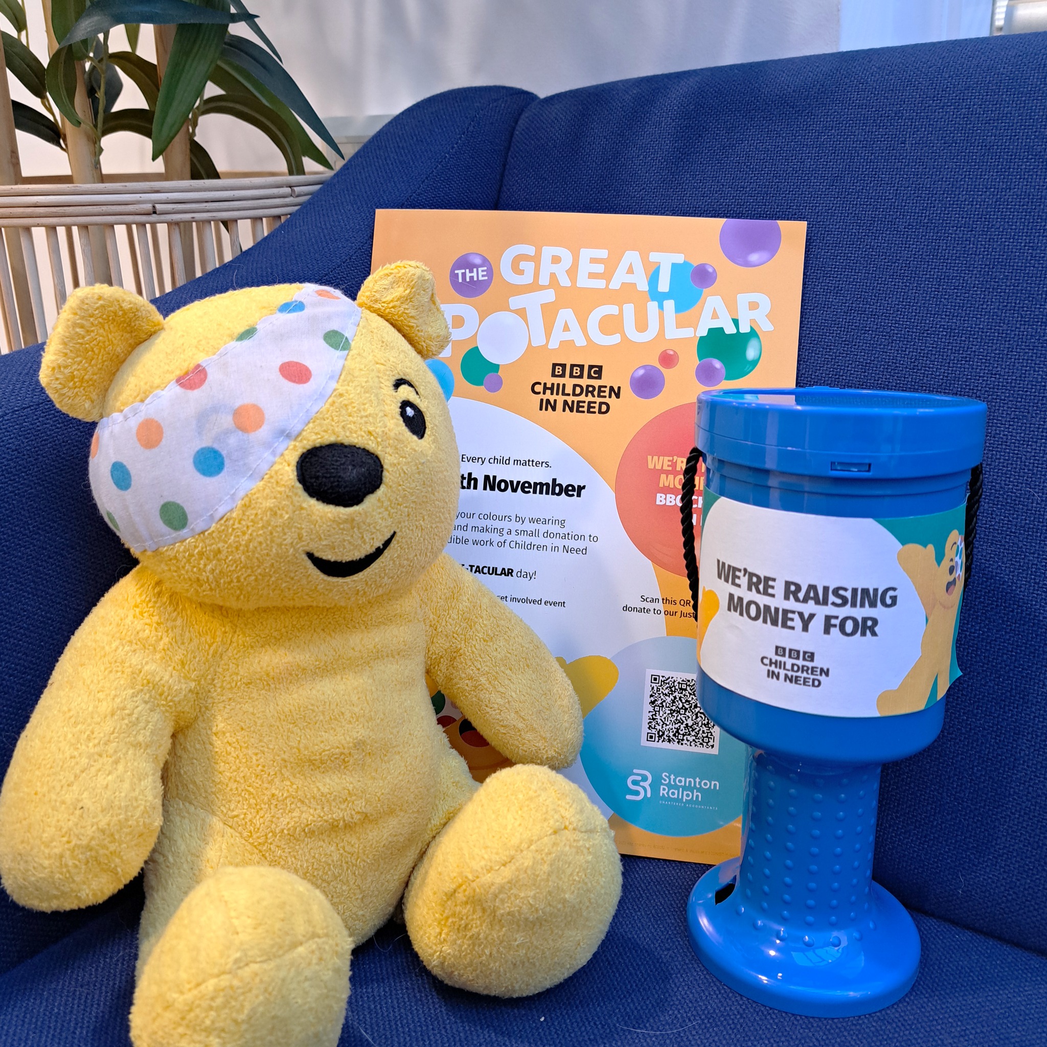 Stanton - Pudsey has arrived at the Stanton Ralph office ready for ...