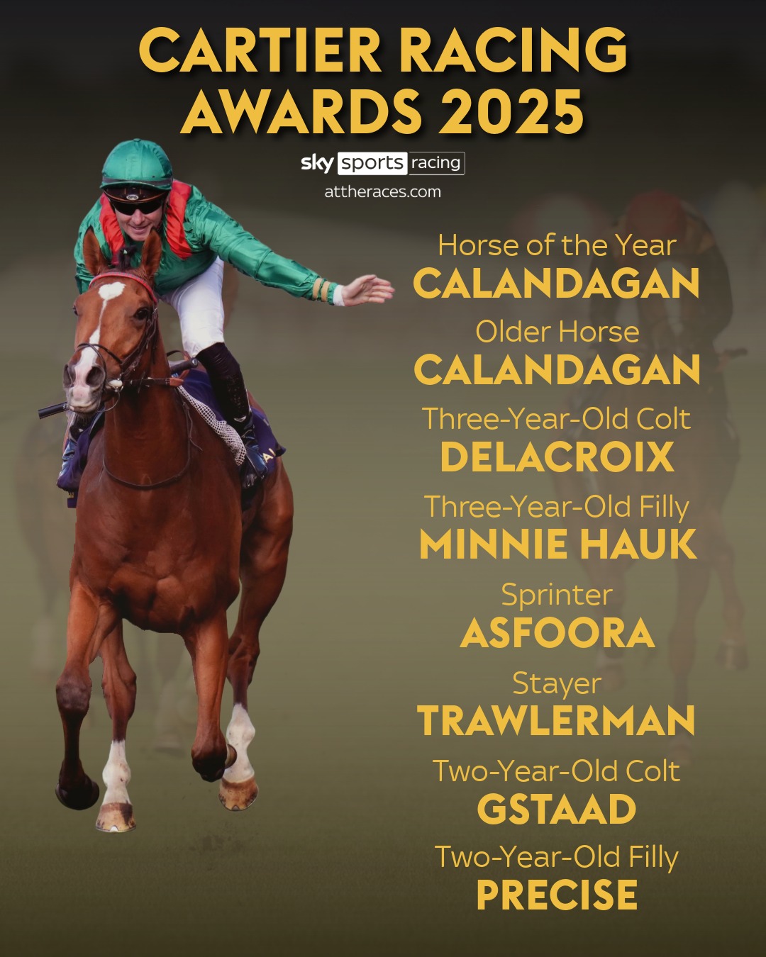 At The Races - CALANDAGAN is the 2025 Cartier Horse of the... | Facebook