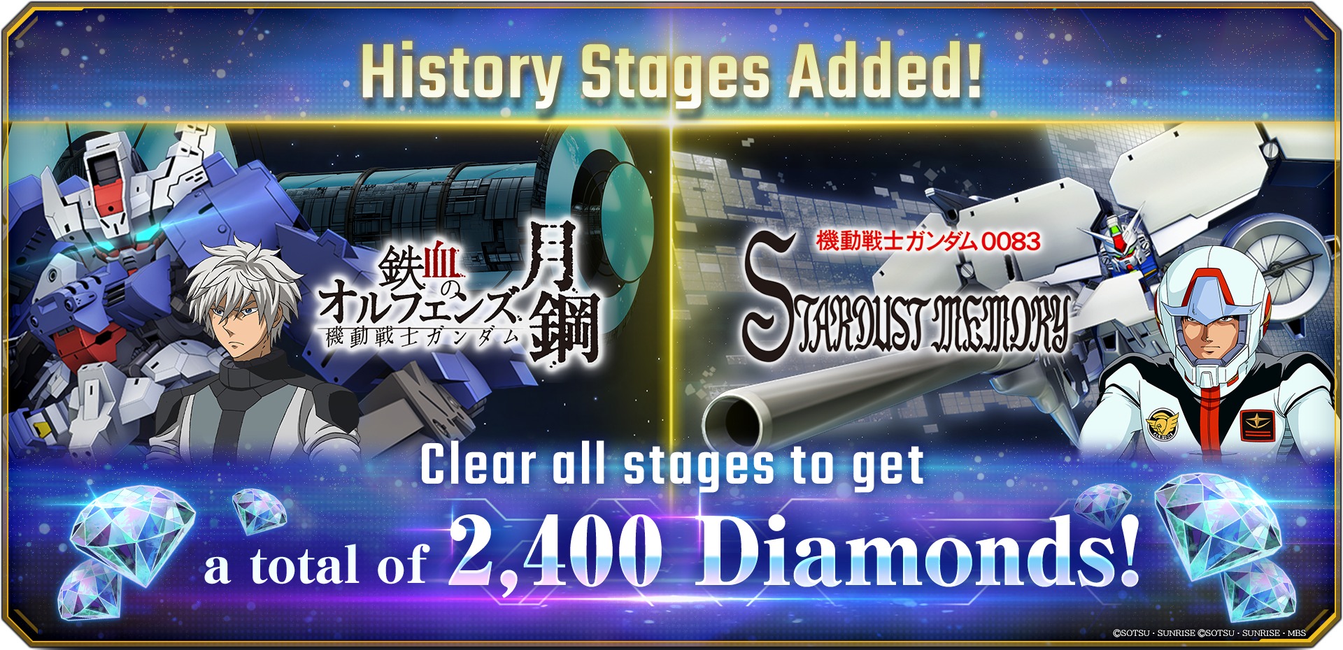◤━━━━━━ #GundamEternal New History Stages Added 