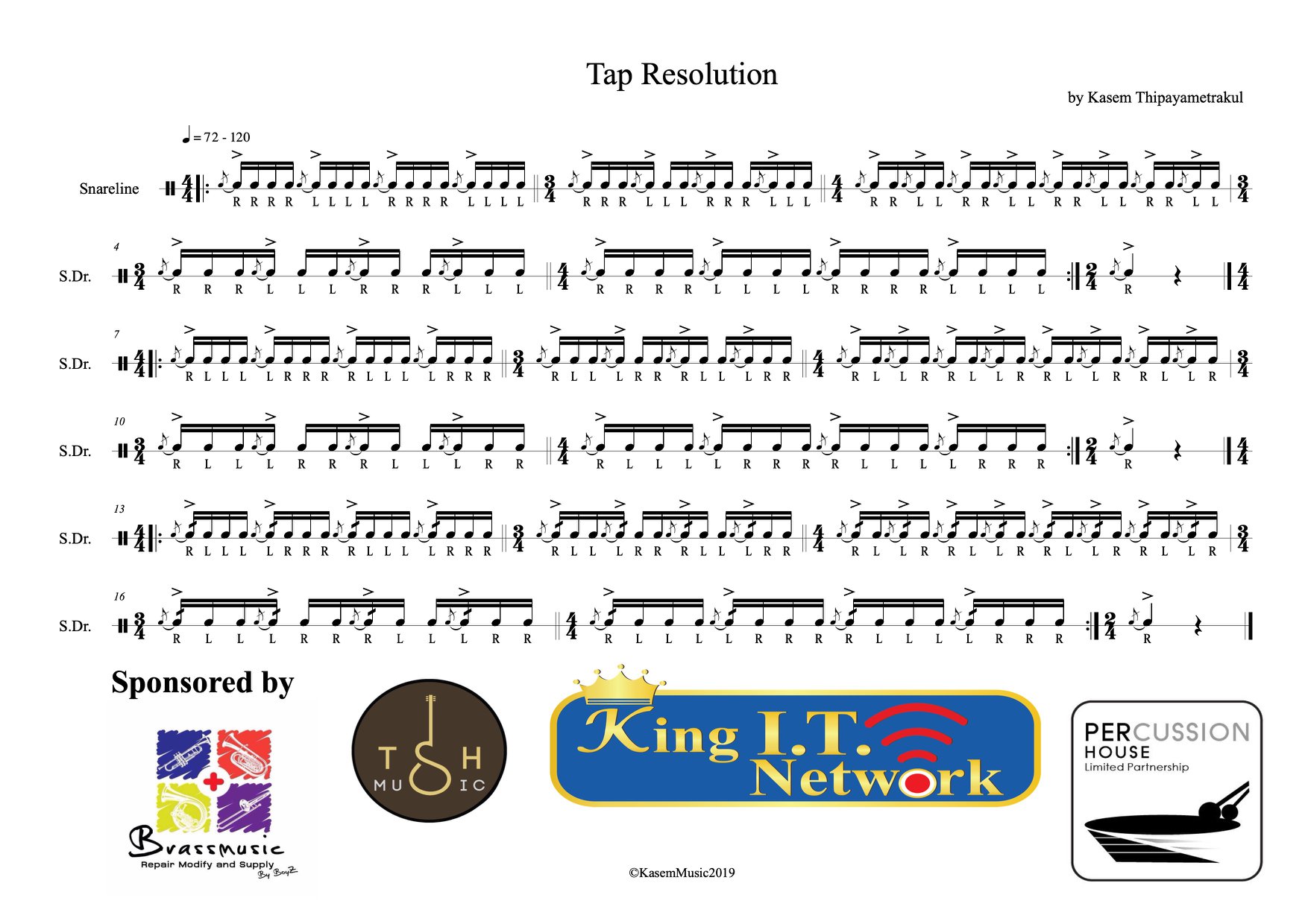 Rudiments - แบบฝึกหัดสำหรับพัฒนา Chops นิ้วมือ โดยการนำเอา Rudiments ...
