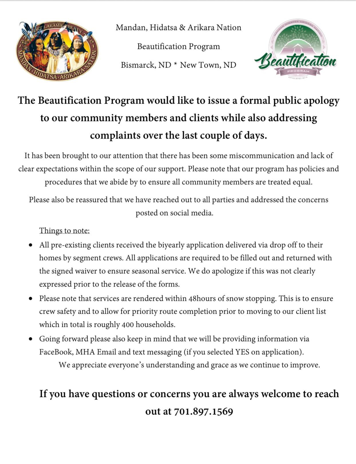 MHA Nation Beautification Program | New Town ND