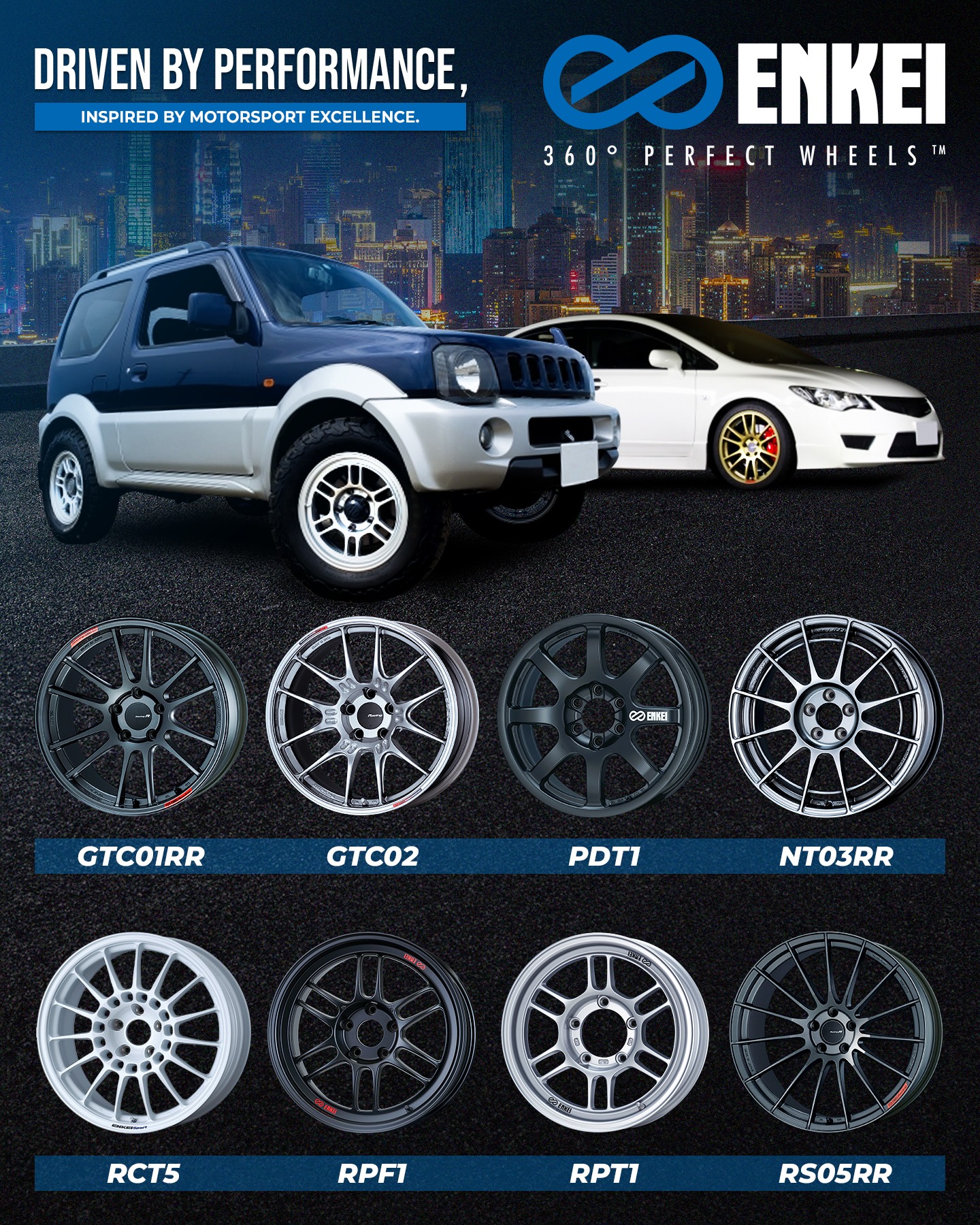 Enkei Racing S high-performance wheels for sports cars