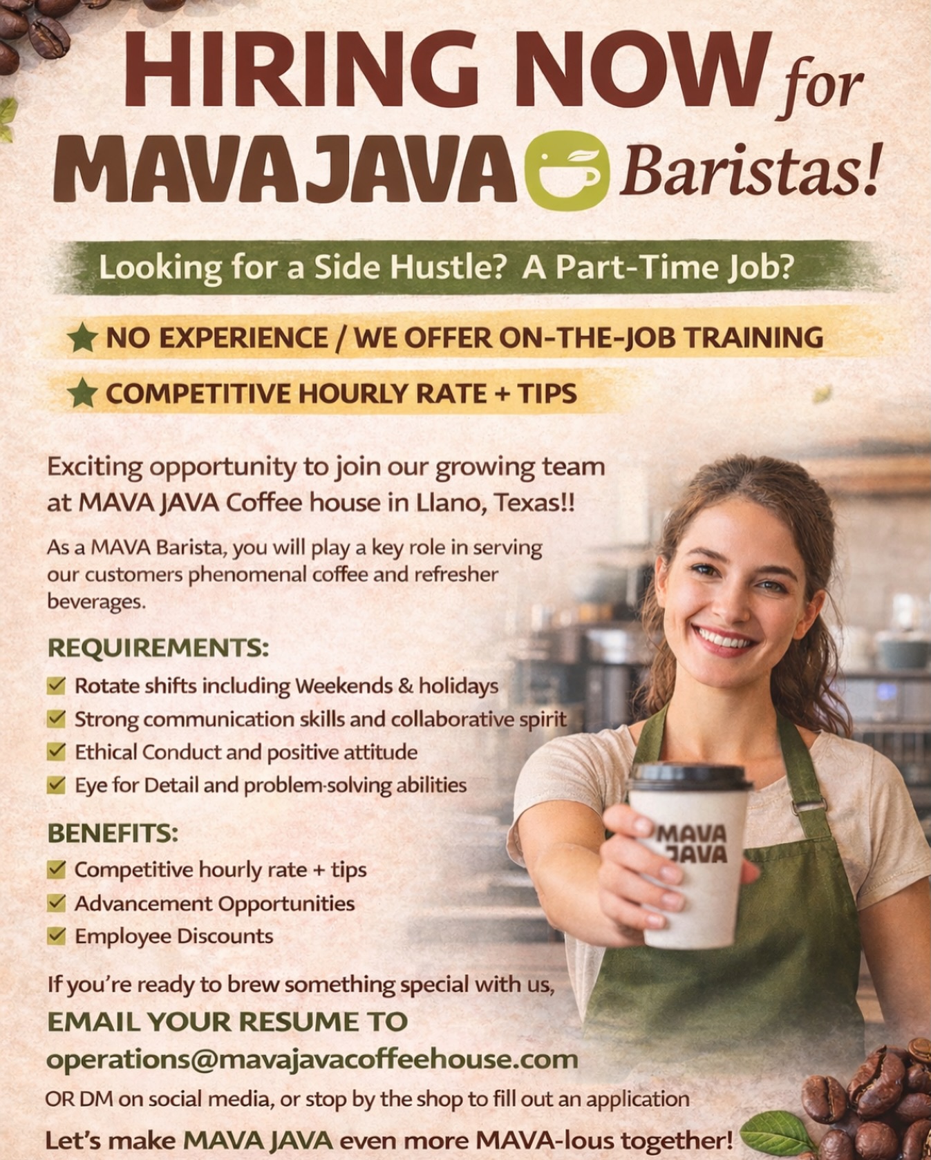 MAVA JAVA Coffee | Llano TX