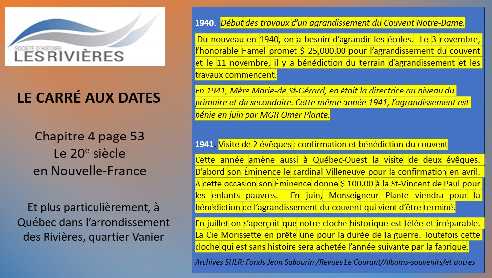 Société - Bonjour et Bienvenue au CARRÉ AUX DATES C4P53 Prenez note que ...