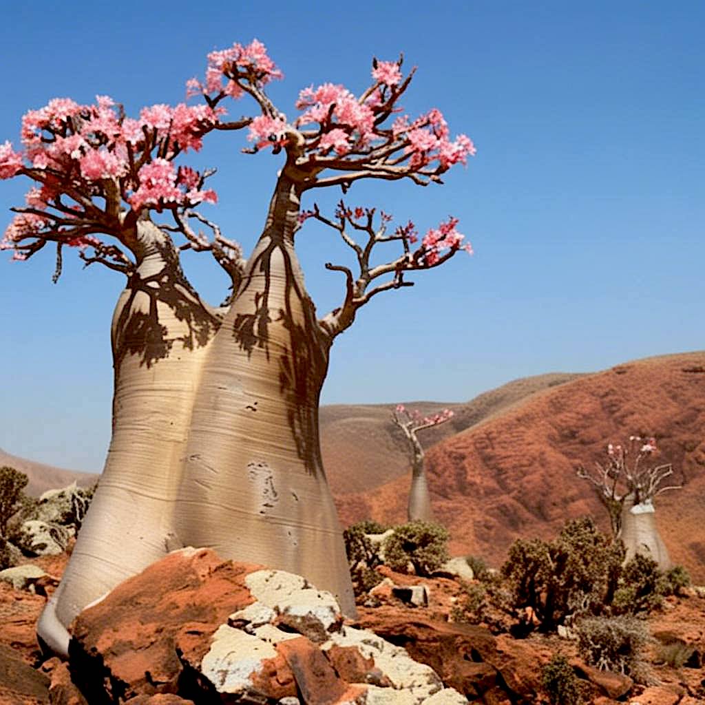 A 149-year-old baobab tree on the traffic island between Jalan