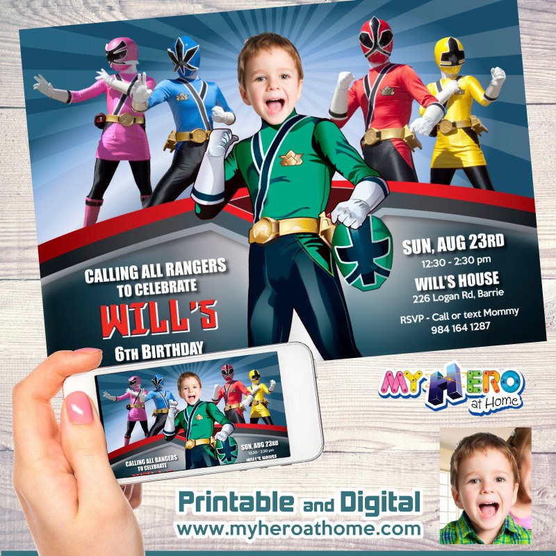 Power Rangers Invitación. Power... - Dulceria Tia Linda | Facebook