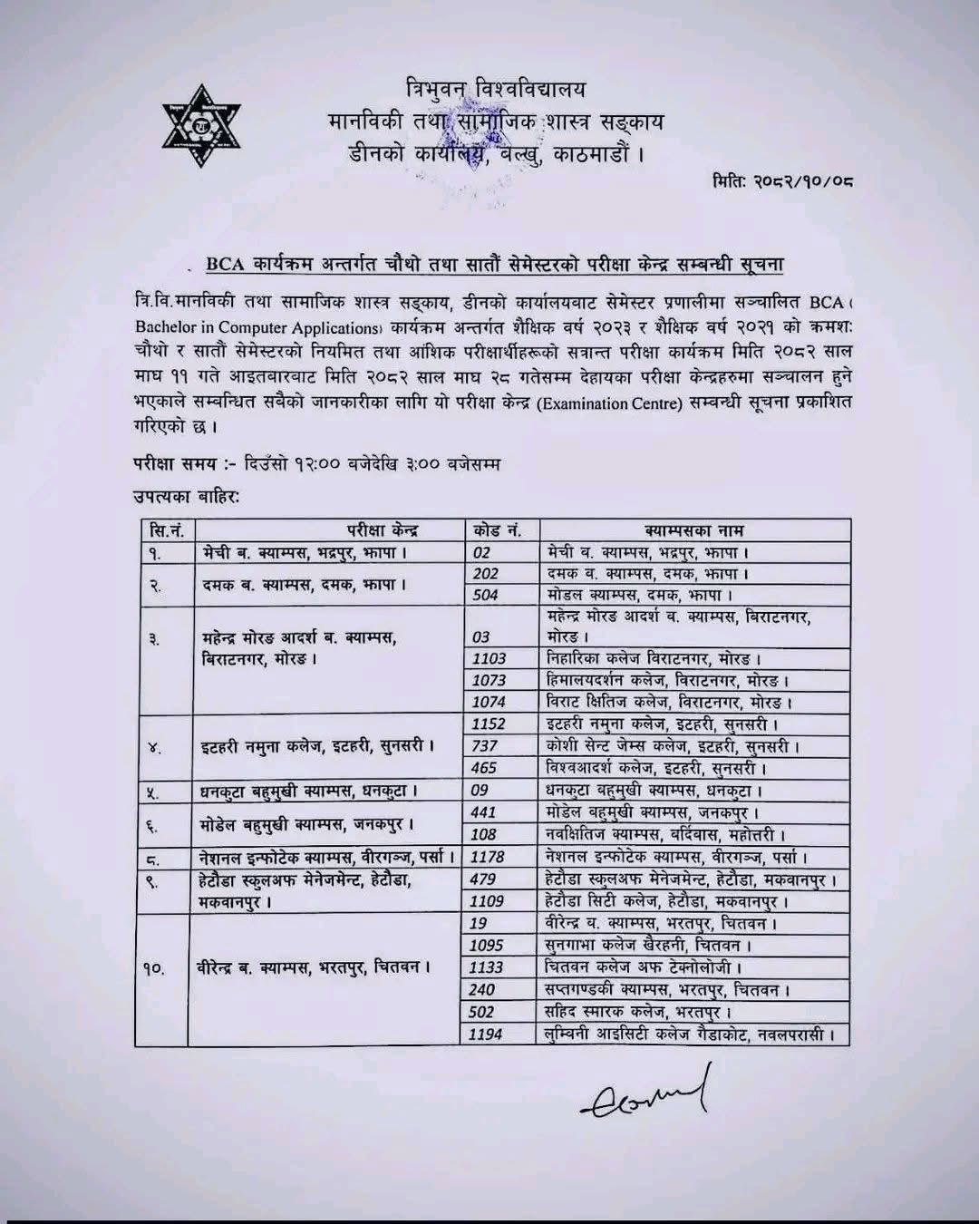 Routine of BCA | Kathmandu