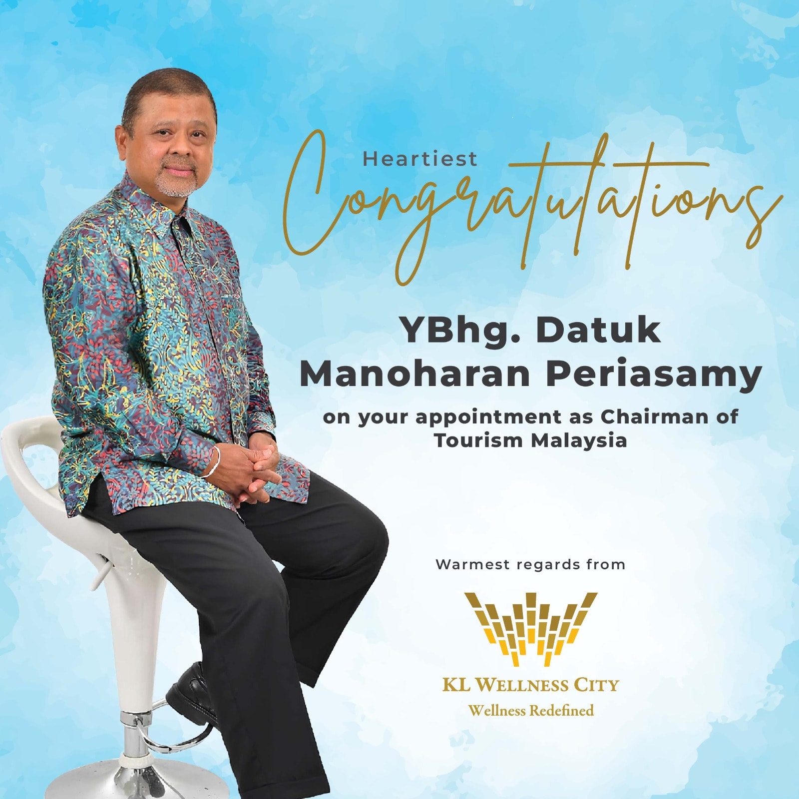 KL - Heartiest congratulations to YBhg. Datuk Manoharan Periasamy on ...